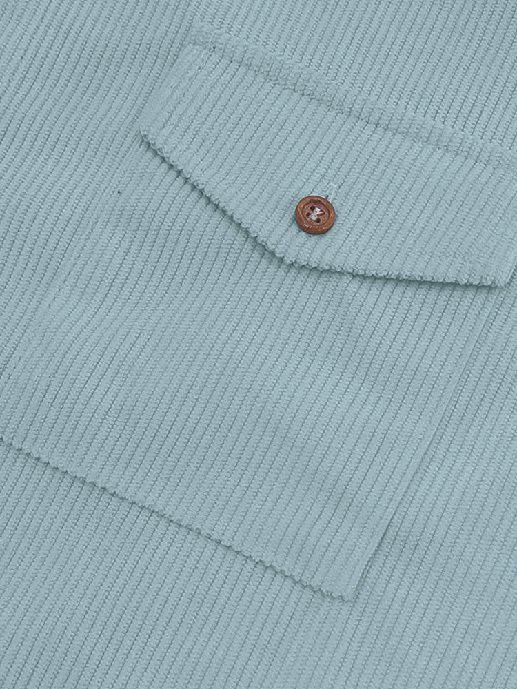 Men's Relaxed Ribbed Knit Short Sleeve Shirt - Light blue