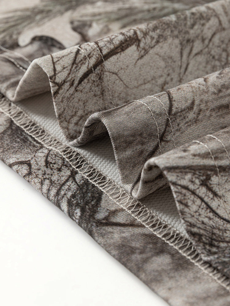 Men's Abstract Ink Print Shorts - Shorts