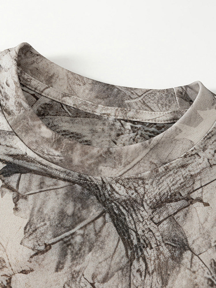 Men's Abstract Ink Print Shorts - Shorts
