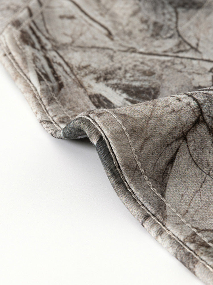 Men's Abstract Ink Print Shorts - Shorts
