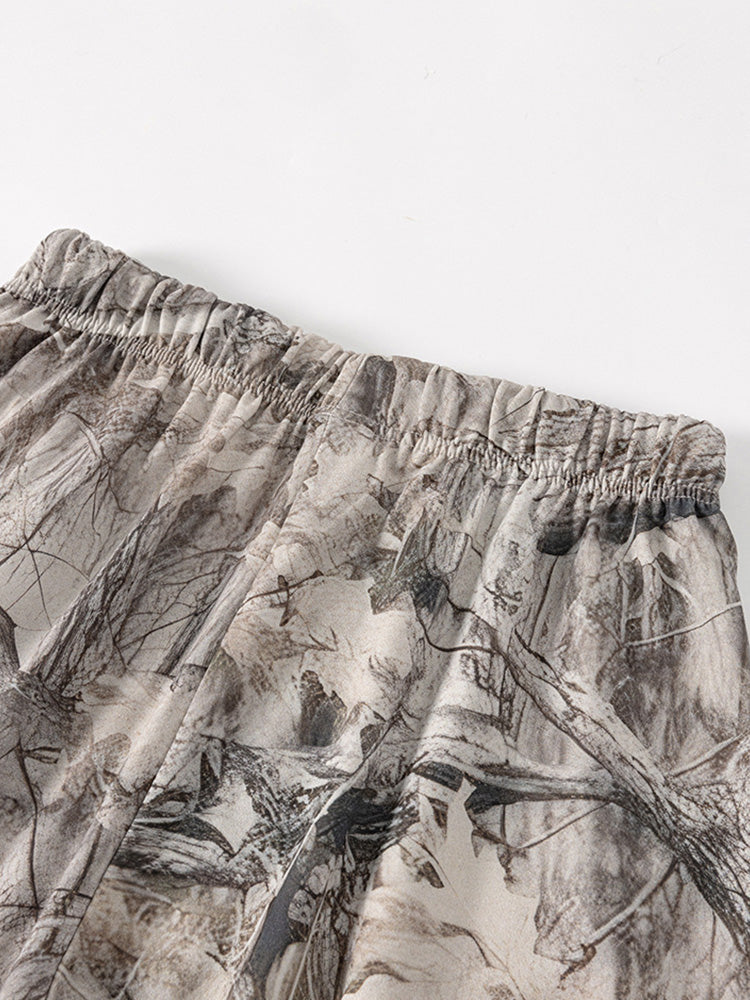 Men's Abstract Ink Print Shorts - Shorts