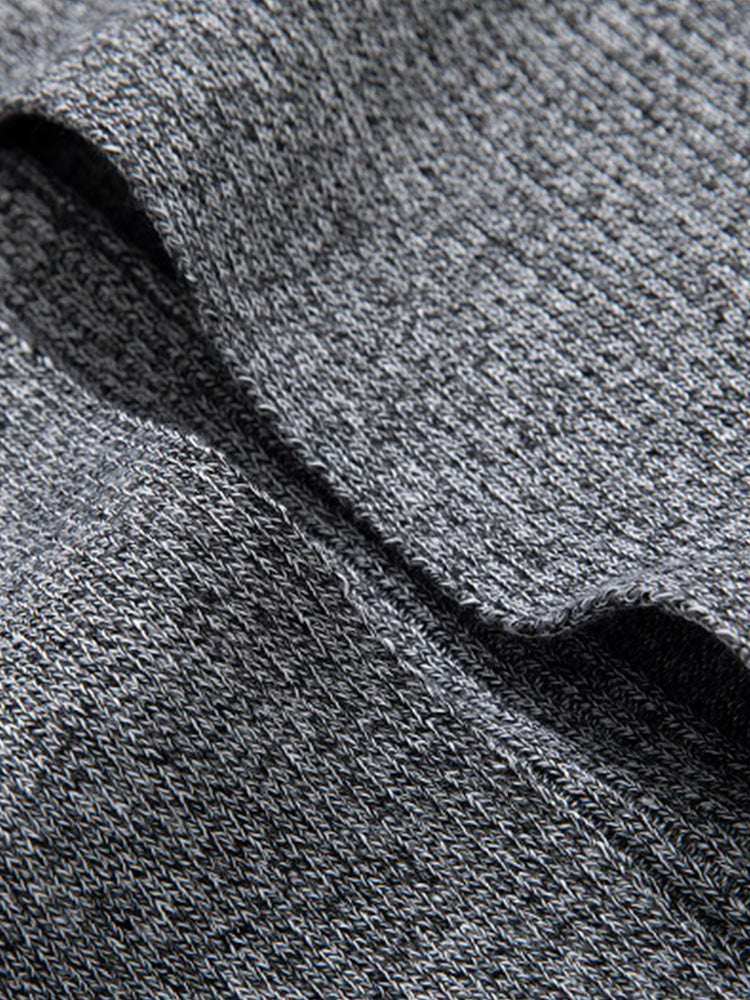 Solid Ribbed Knit Open Front Cardigan - Gray