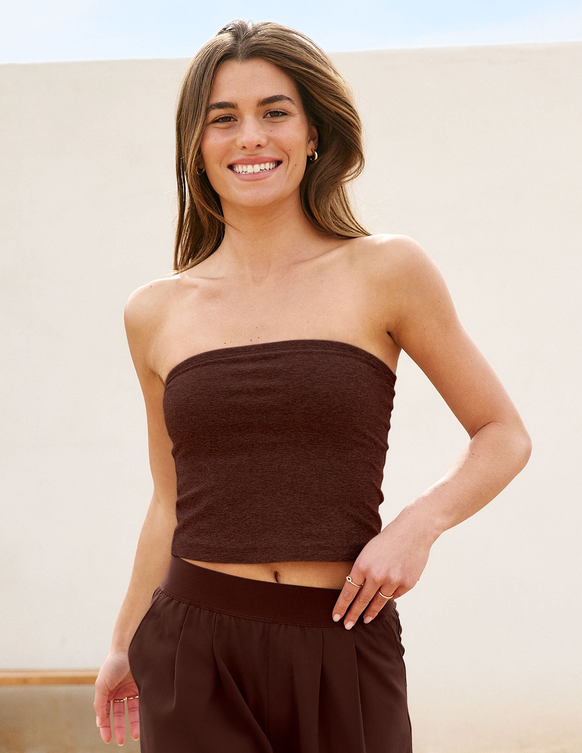 Spacedye™ Strapless Top - Iced Mocha Heather