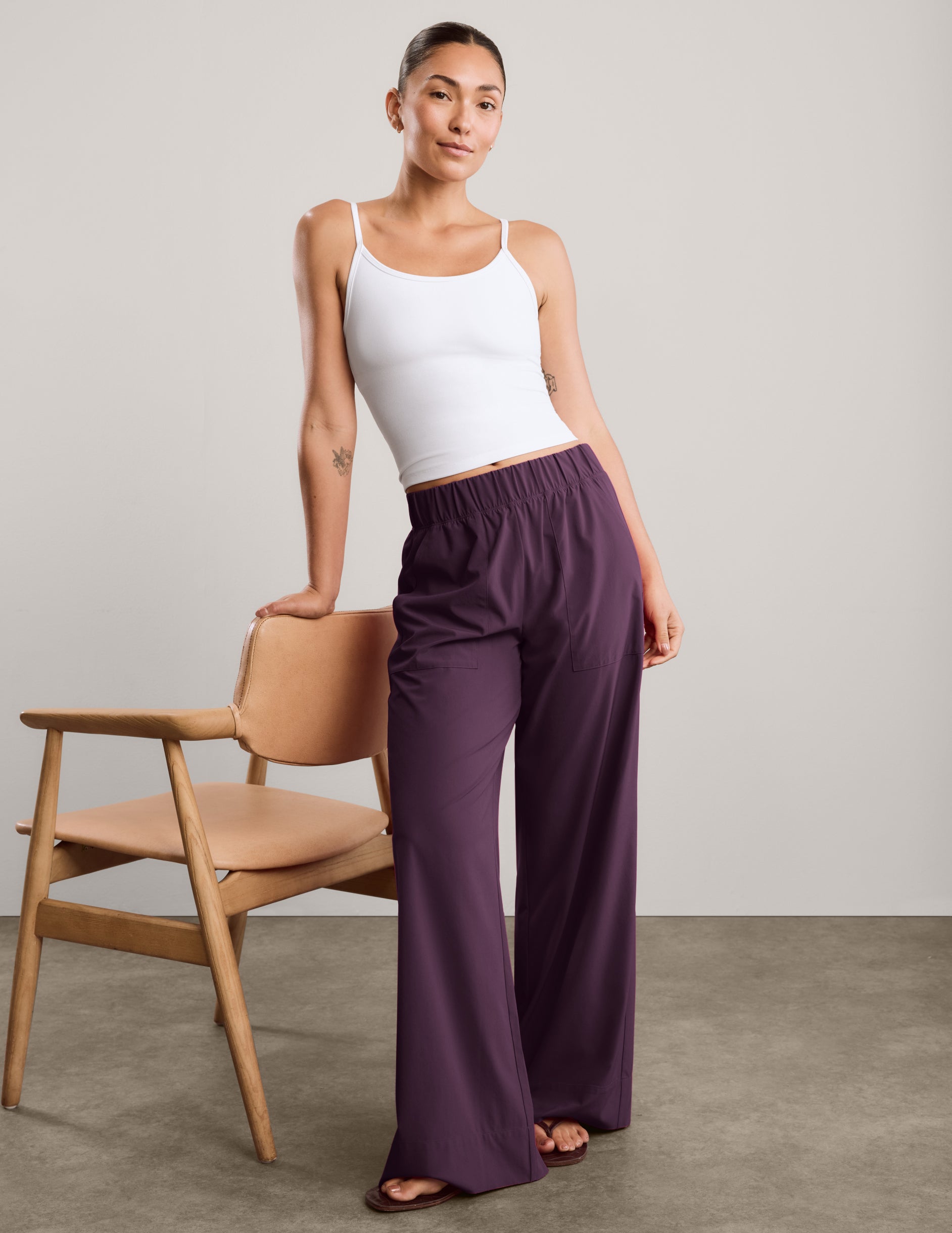 Easy Wide Leg Pant 29" - Brilliant Blackberry