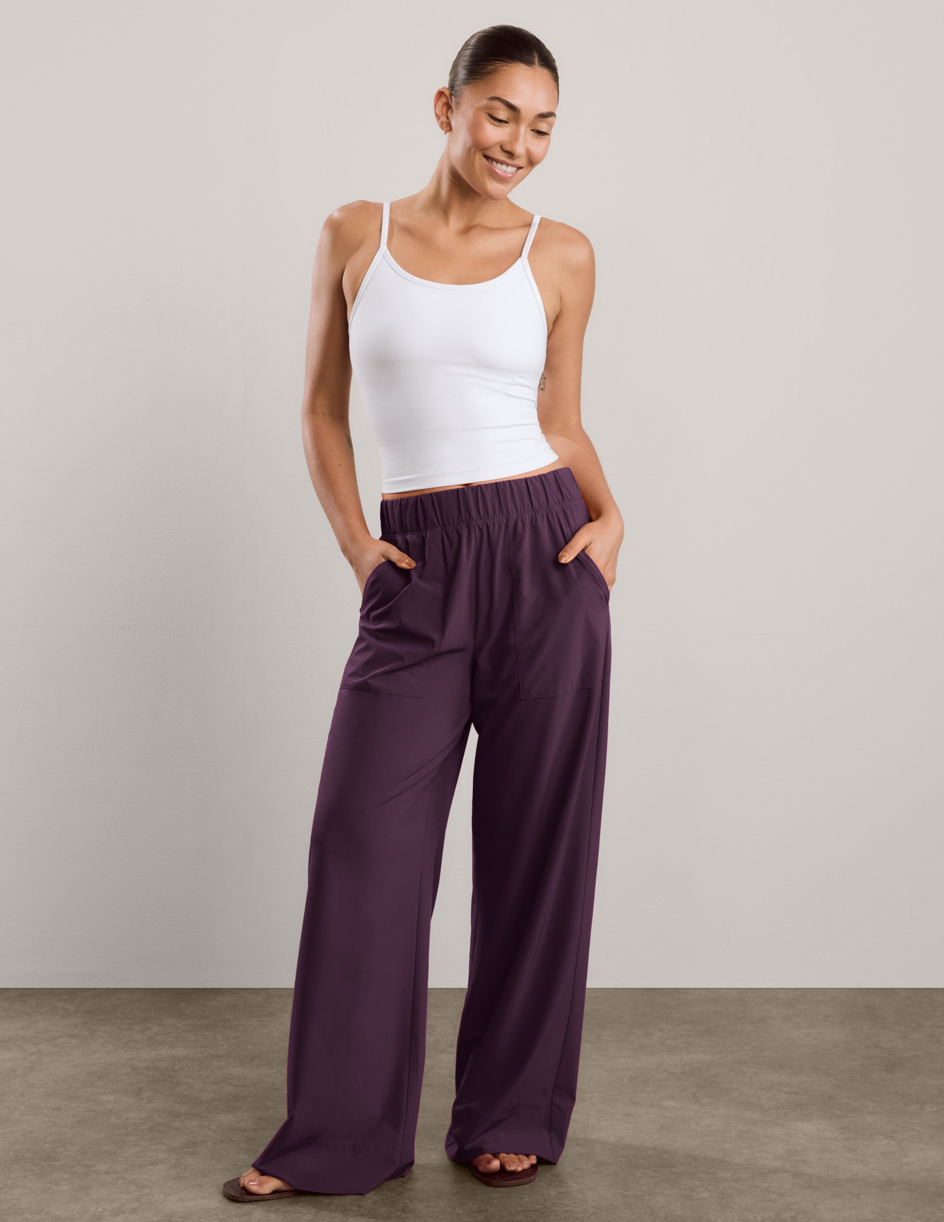 Easy Wide Leg Pant 29" - Brilliant Blackberry
