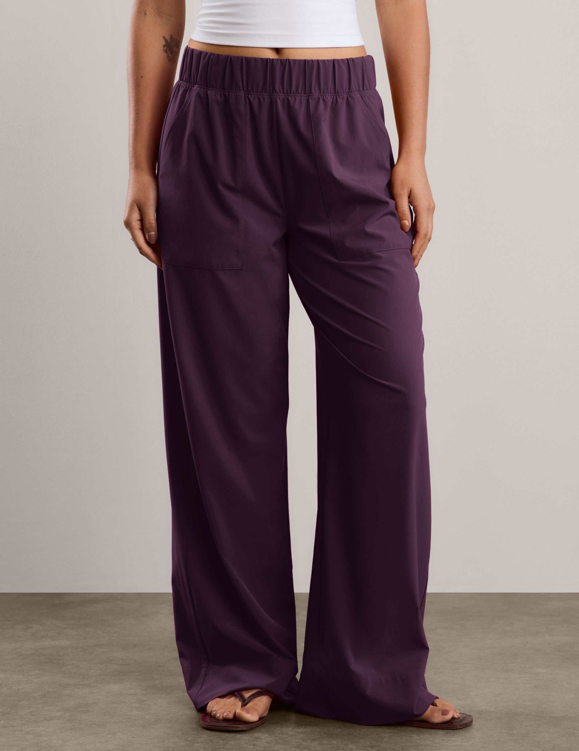 Easy Wide Leg Pant 29" - Brilliant Blackberry
