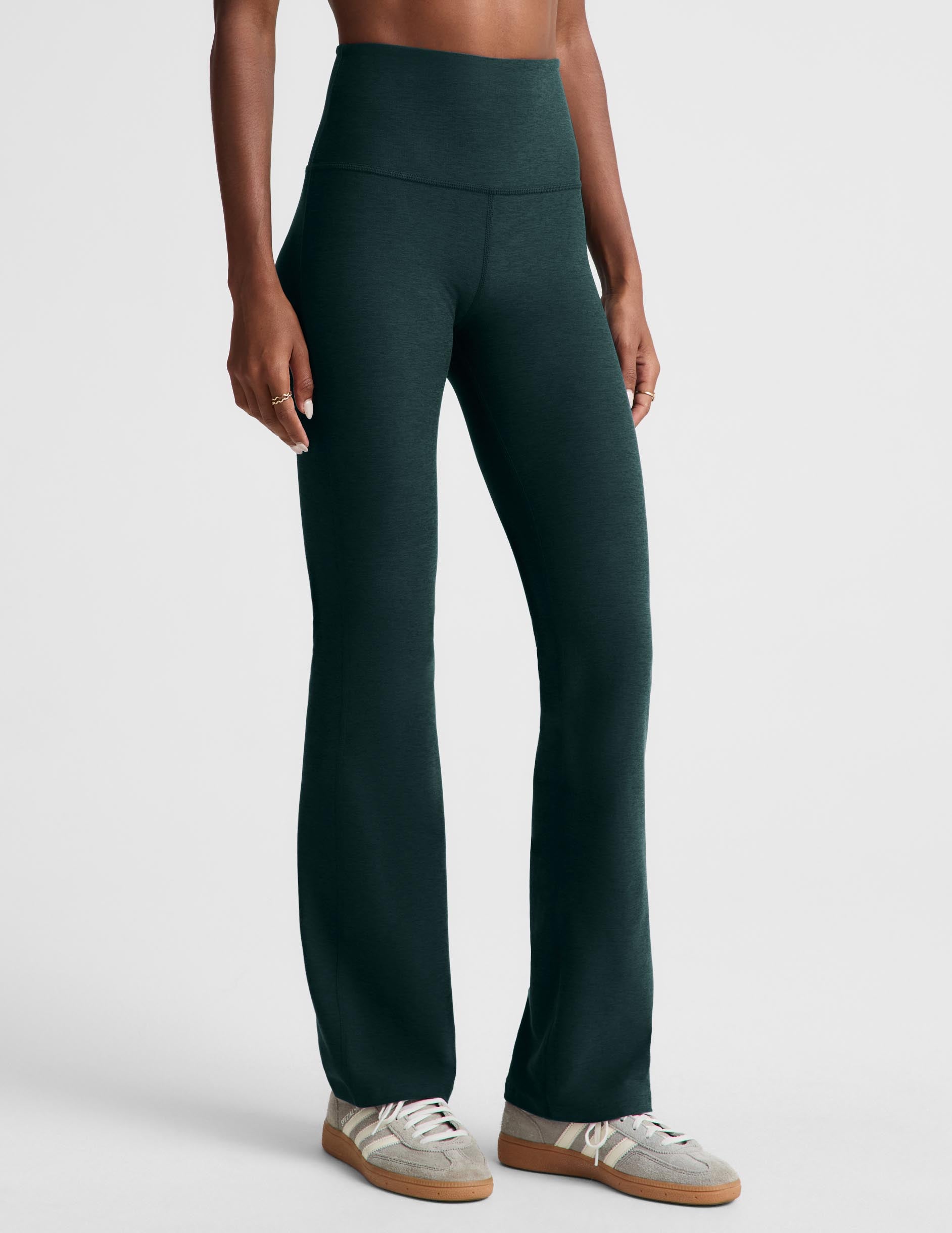 Spacedye™ Practice High Waisted Bootcut Pant 31" - Dark Ivy Heather
