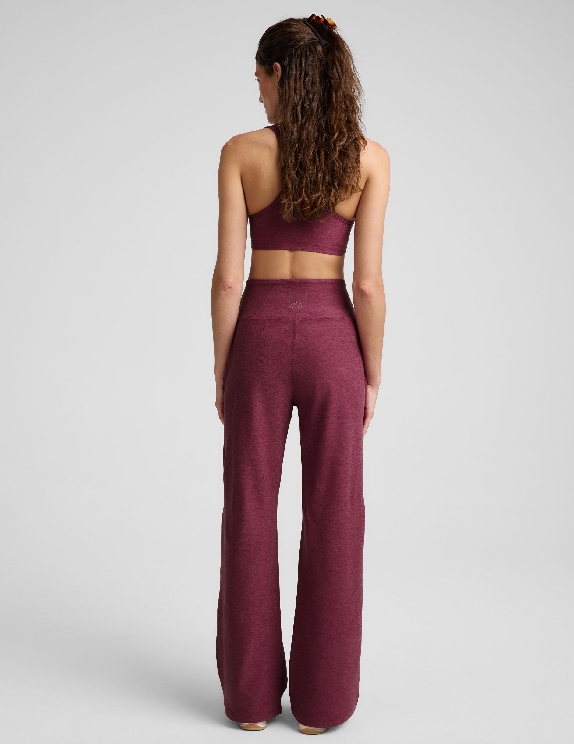 Spacedye™ Laid Back Wide Leg Pant 29" - Pomegranate Heather