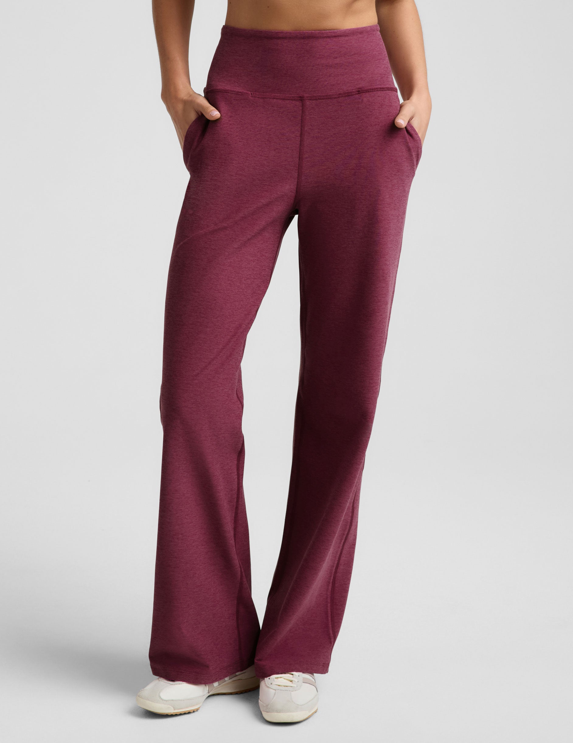 Spacedye™ Laid Back Wide Leg Pant 29" - Pomegranate Heather