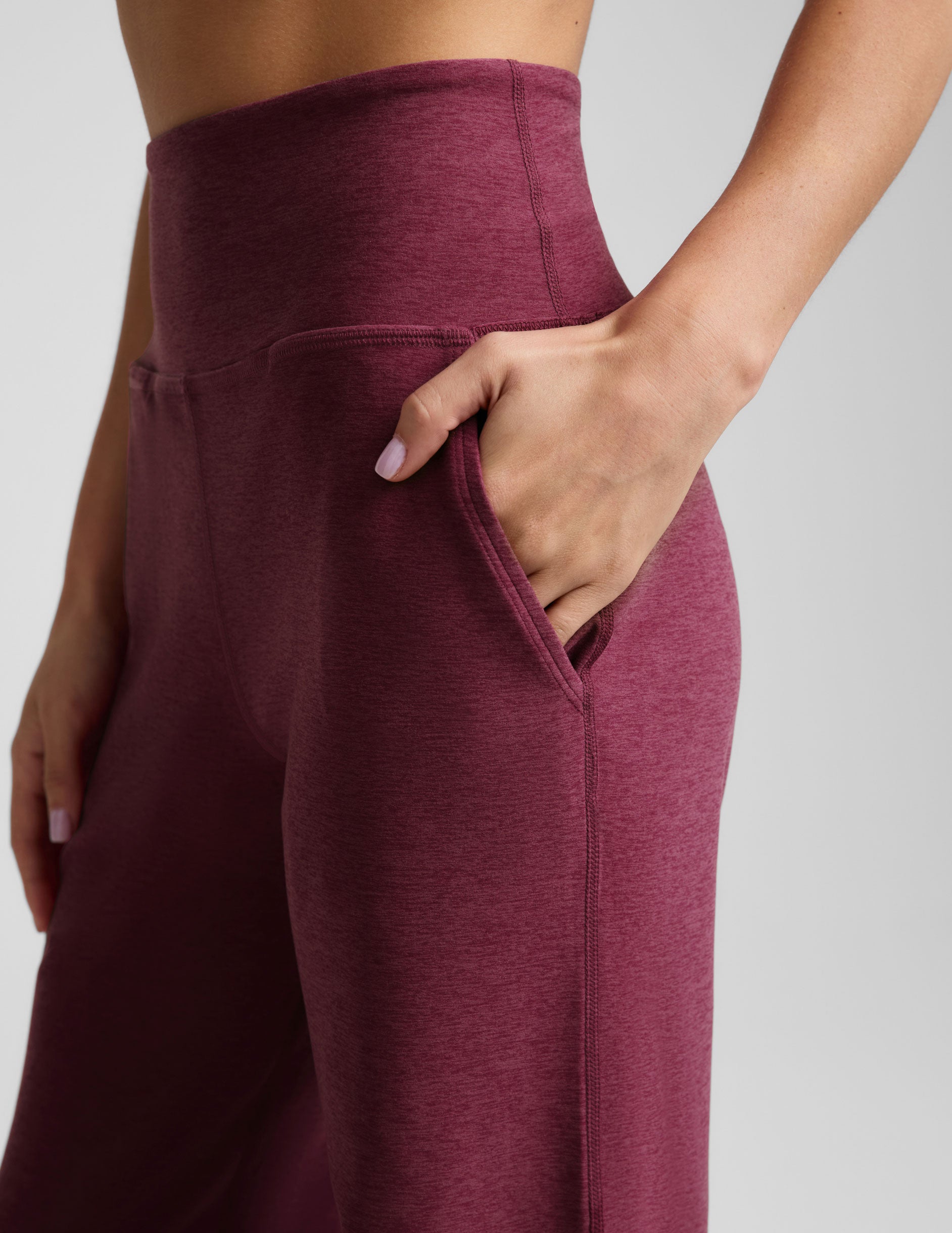Spacedye™ Laid Back Wide Leg Pant 29" - Pomegranate Heather