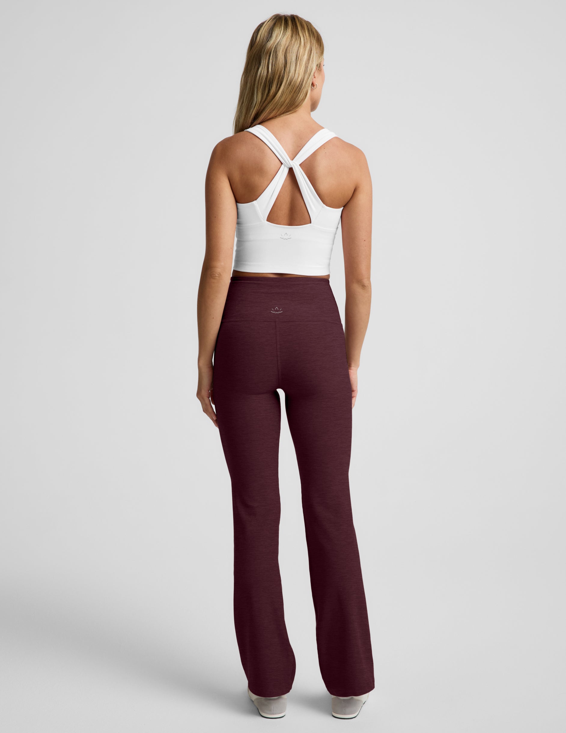 Spacedye™ High Waisted Practice Pocket Bootcut Pant 31" - Cabernet Heather