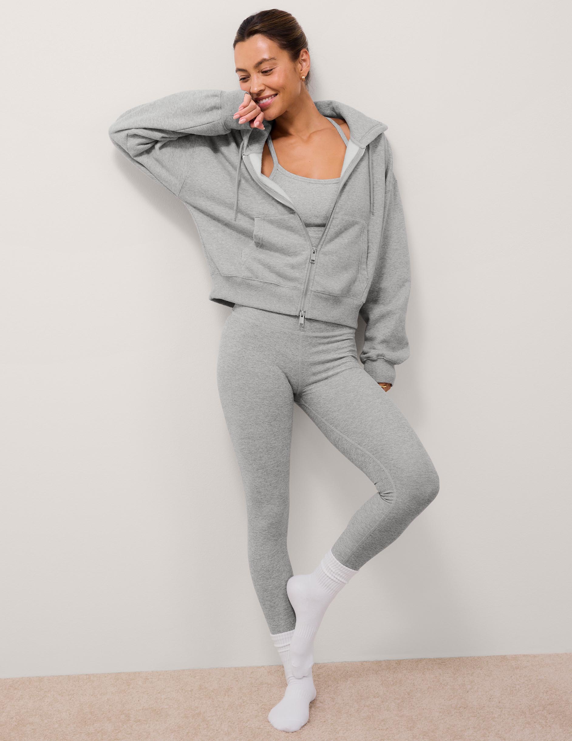 Spacedye™ Caught In The Midi High Waisted Legging - Silver Mist