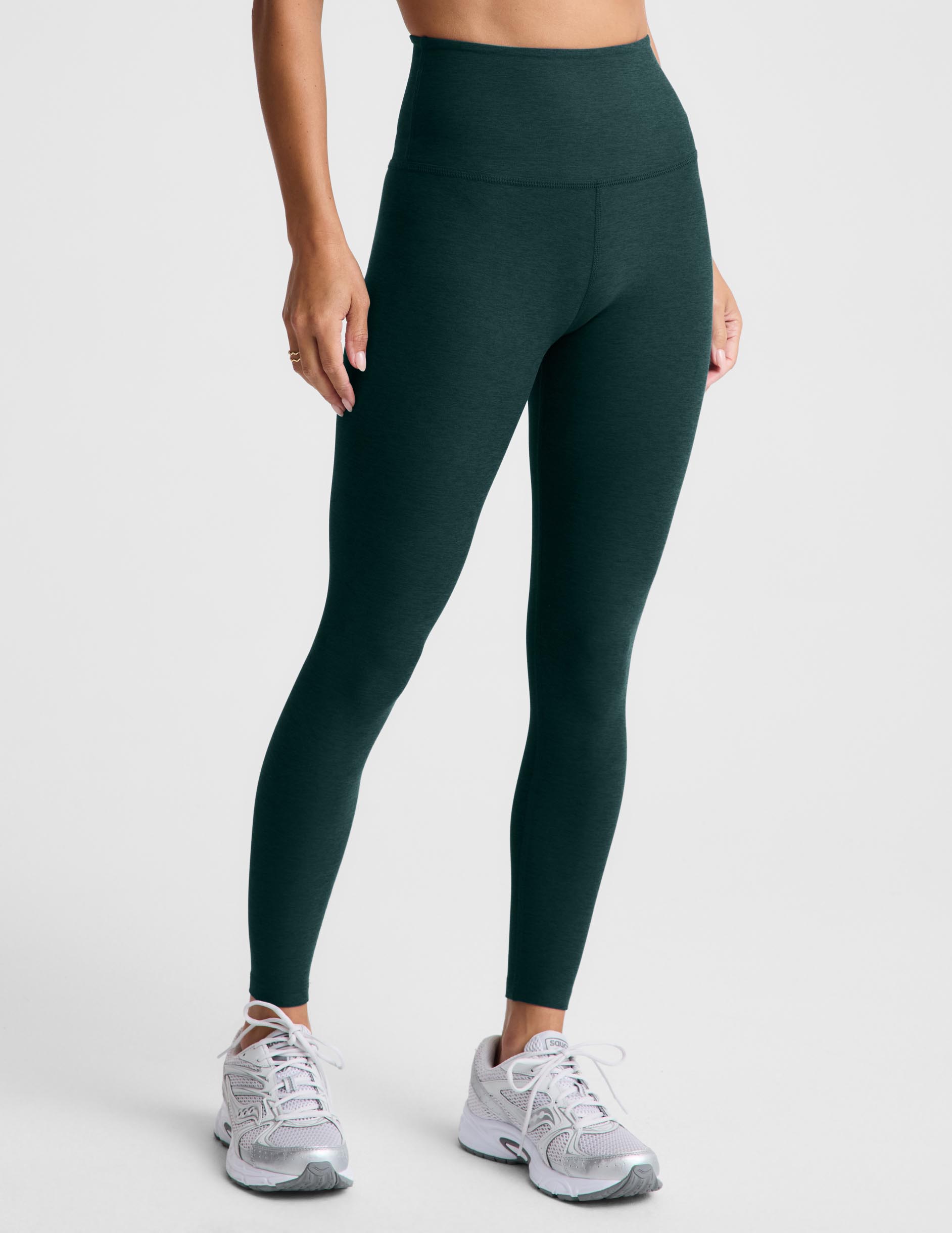 Spacedye™ Caught In The Midi High Waisted Legging - Dark Ivy Heather