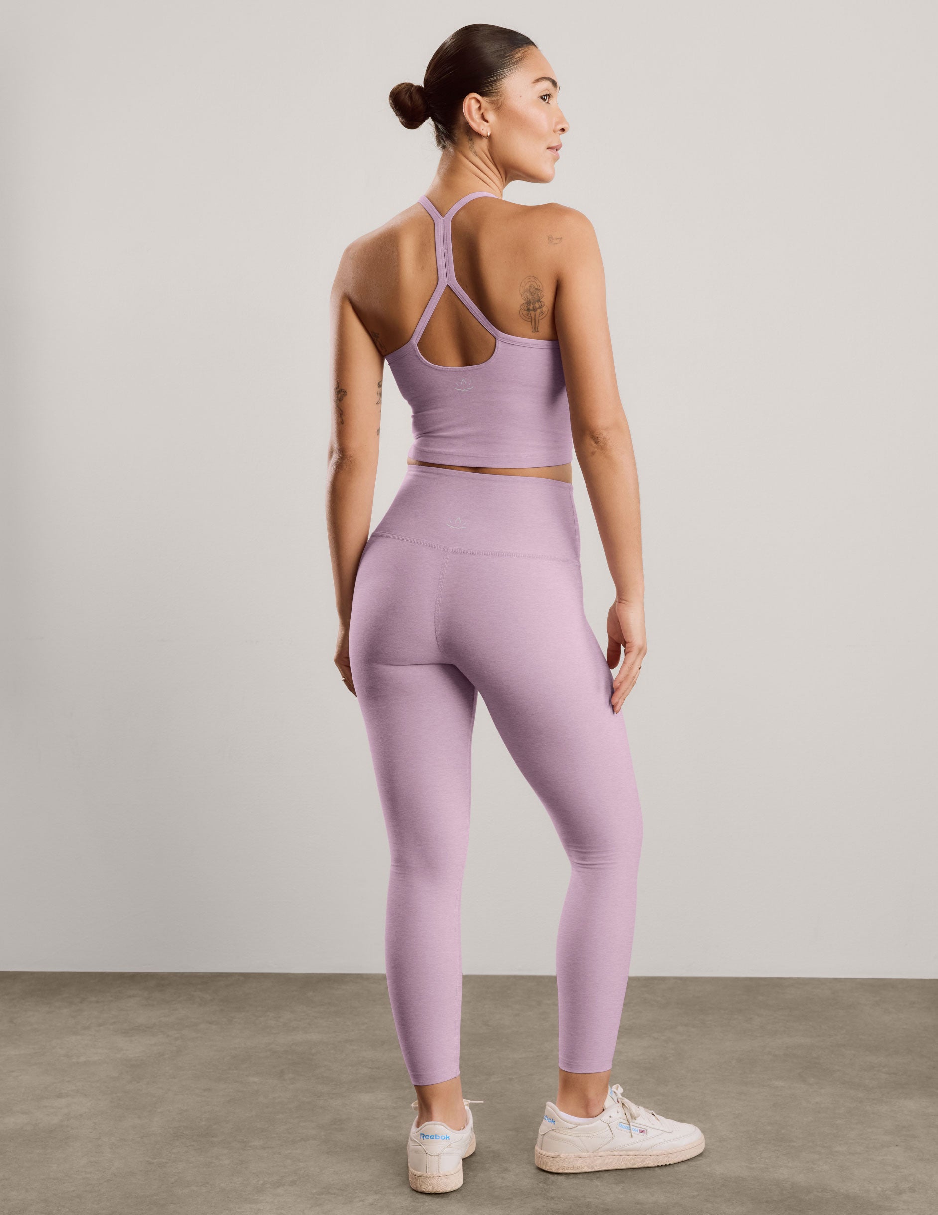 Spacedye™ Caught In The Midi High Waisted Legging - Lavender Cream Heather