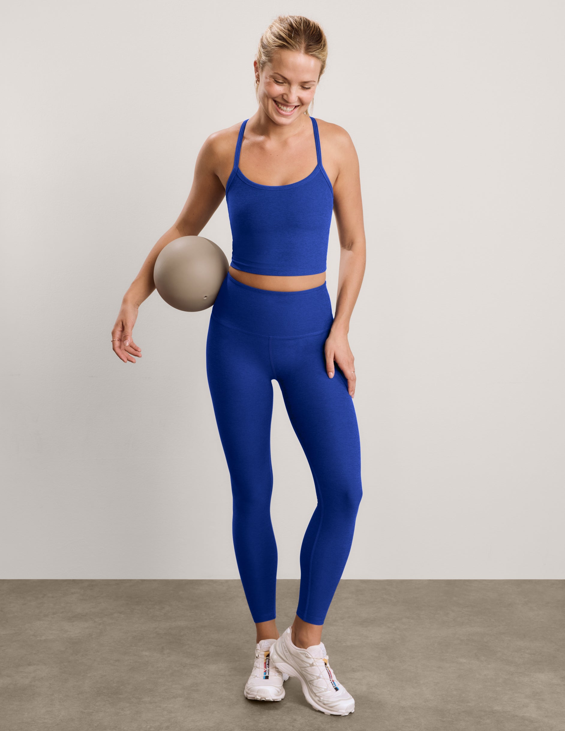 Spacedye™ Caught In The Midi High Waisted Legging - Ultra Blue Heather