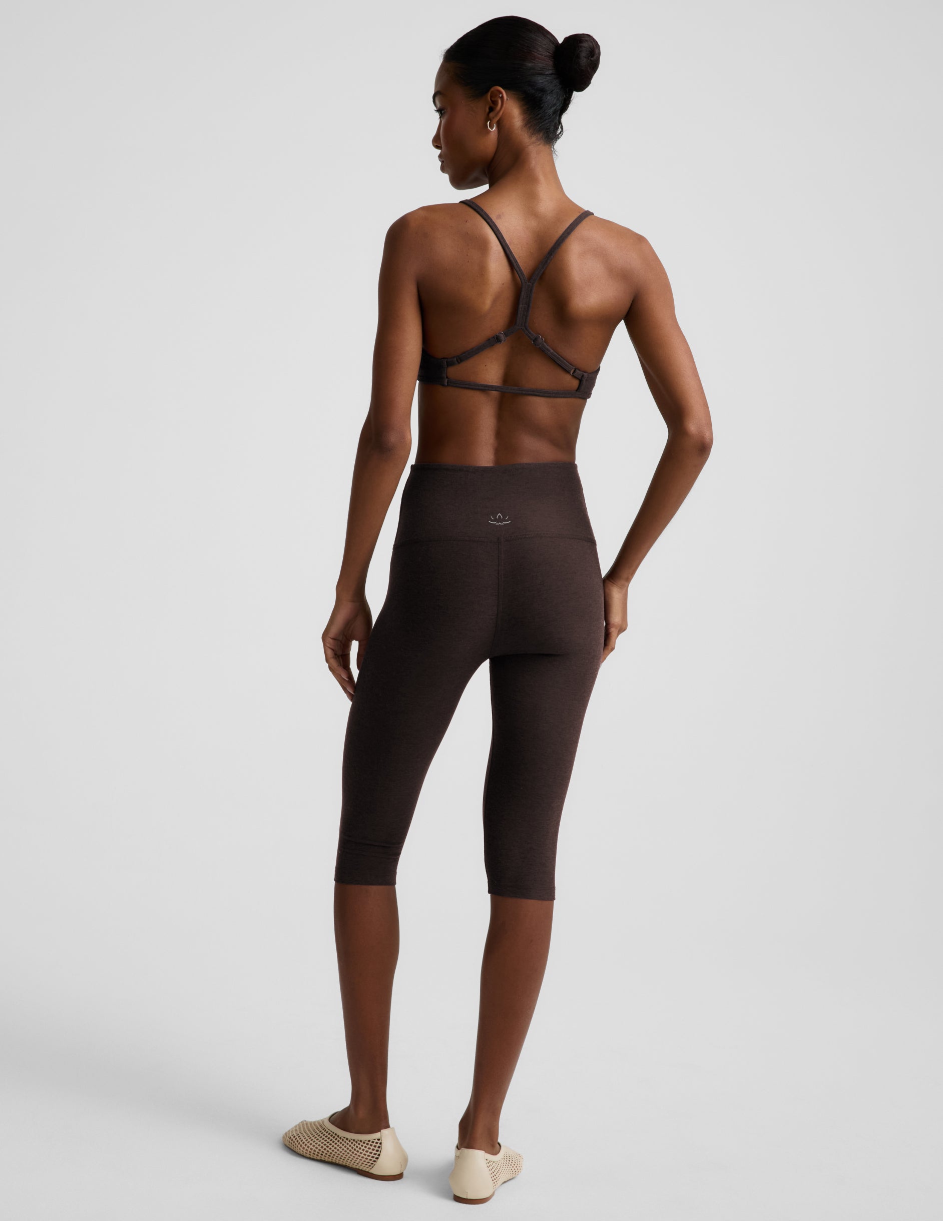 Spacedye™ Pedal Pusher High Waisted Legging - Dark Chocolate Heather