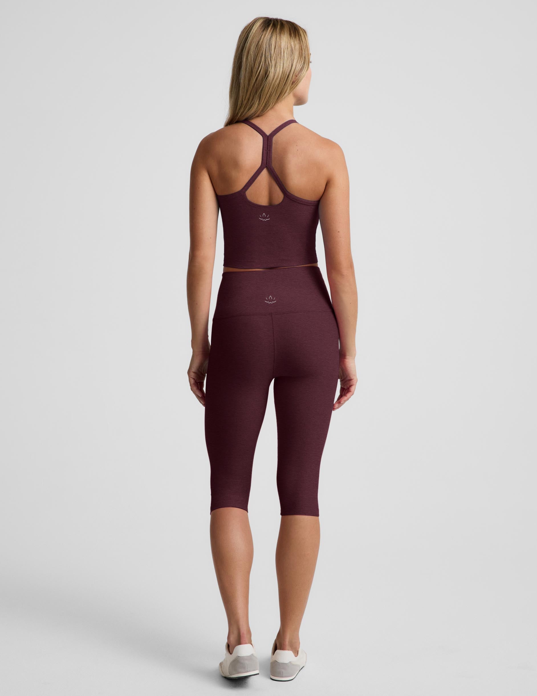 Spacedye™ Pedal Pusher High Waisted Legging - Cabernet Heather