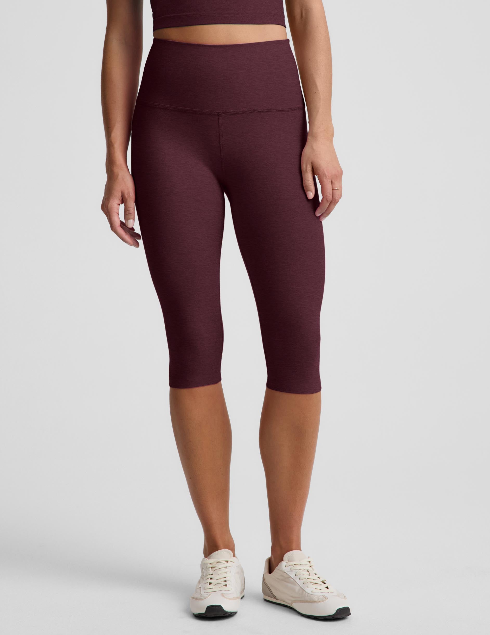 Spacedye™ Pedal Pusher High Waisted Legging - Cabernet Heather