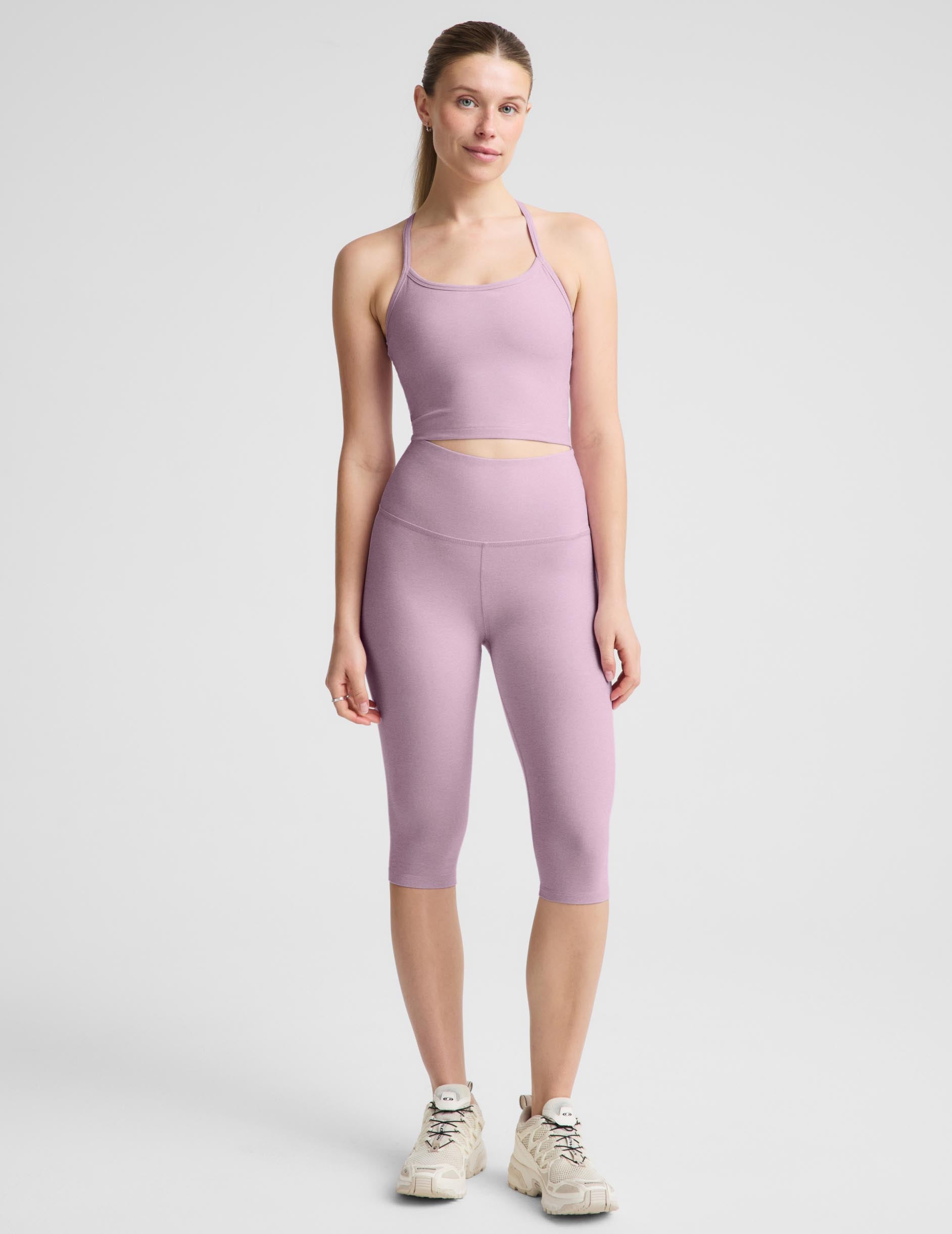 Spacedye™ Pedal Pusher High Waisted Legging - Lavender Cream Heather