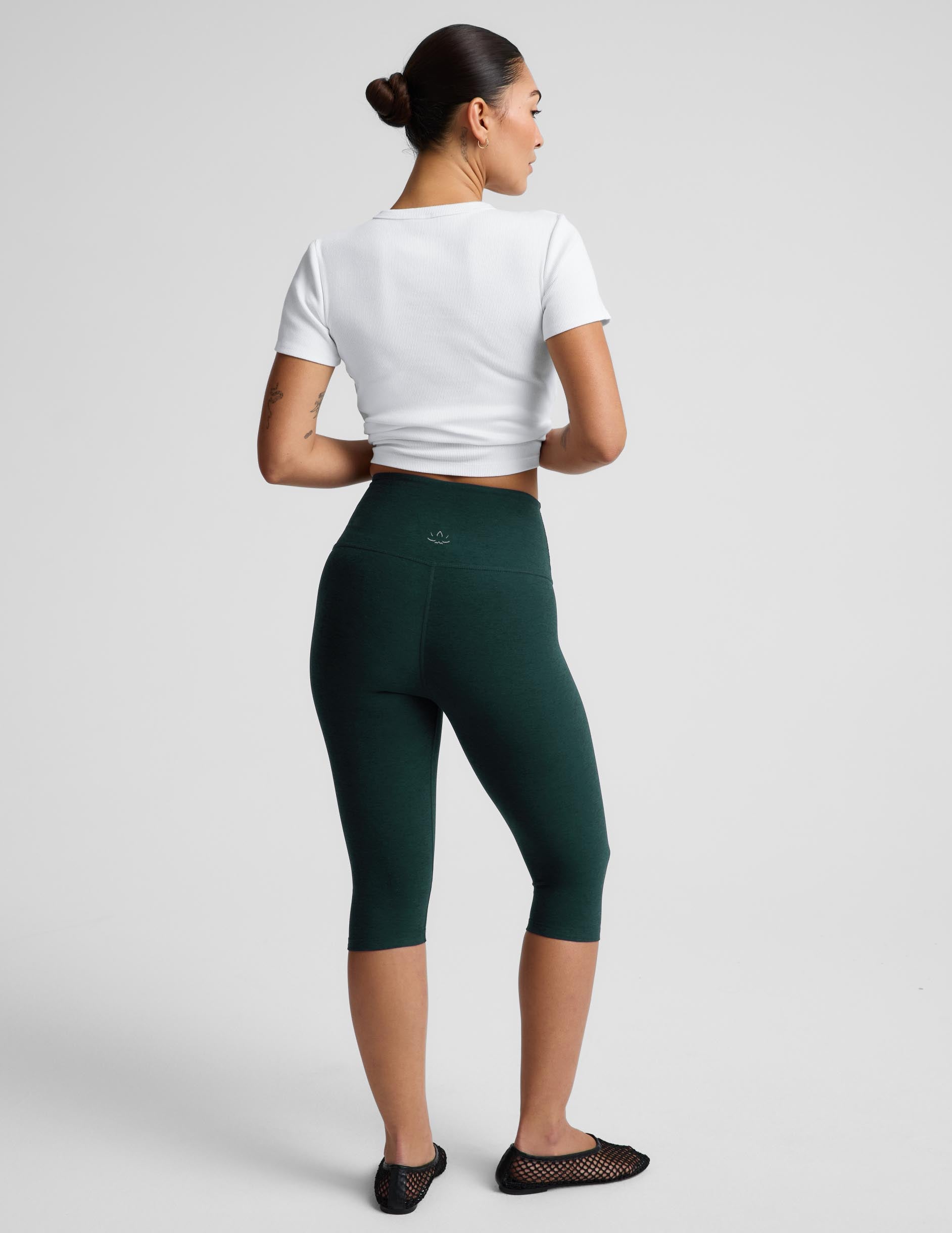 Spacedye™ Pedal Pusher High Waisted Legging - Dark Ivy Heather