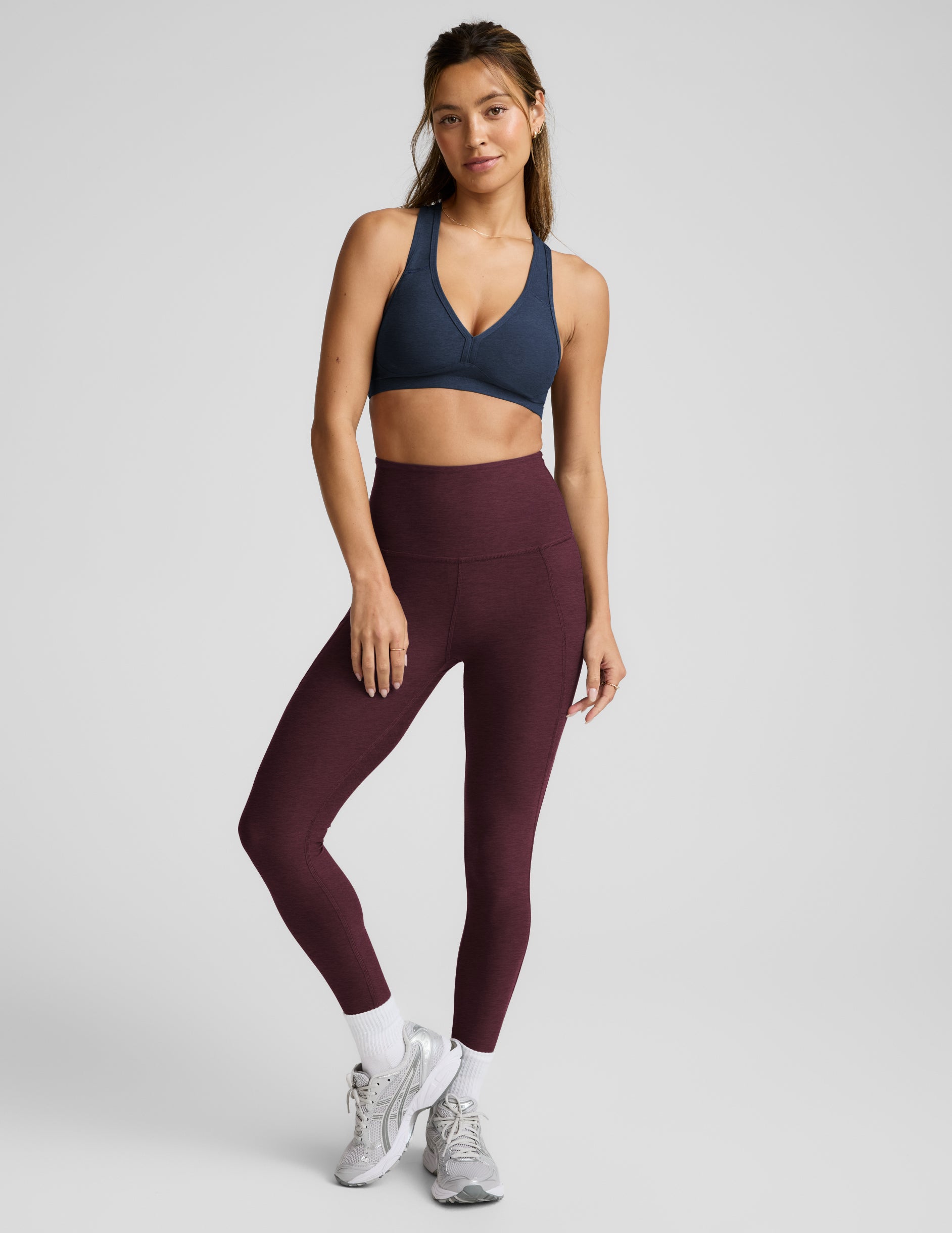 Spacedye™ Out Of Pocket High Waisted Midi Legging - Cabernet Heather