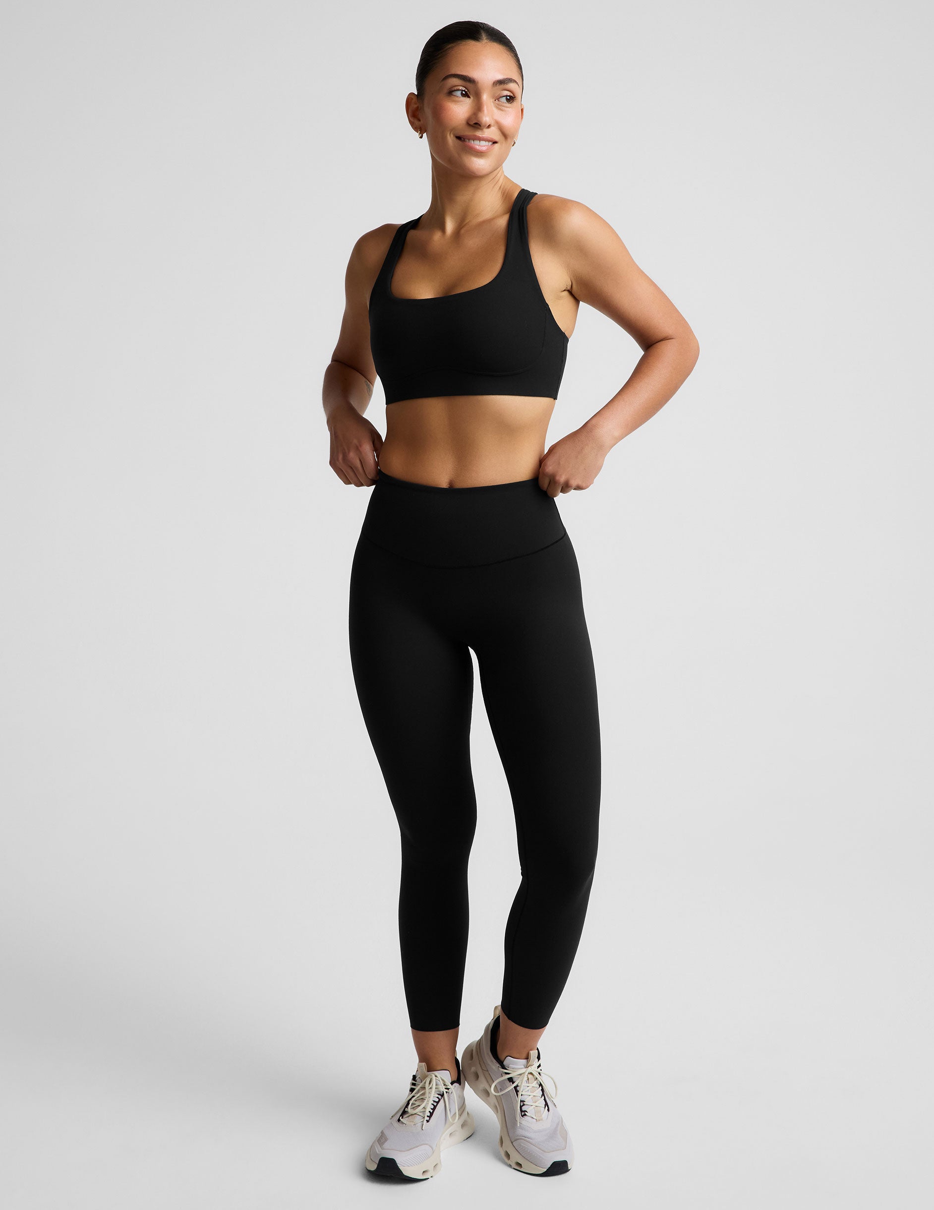 glowzone™ High Waisted Midi Legging - Pitch Black