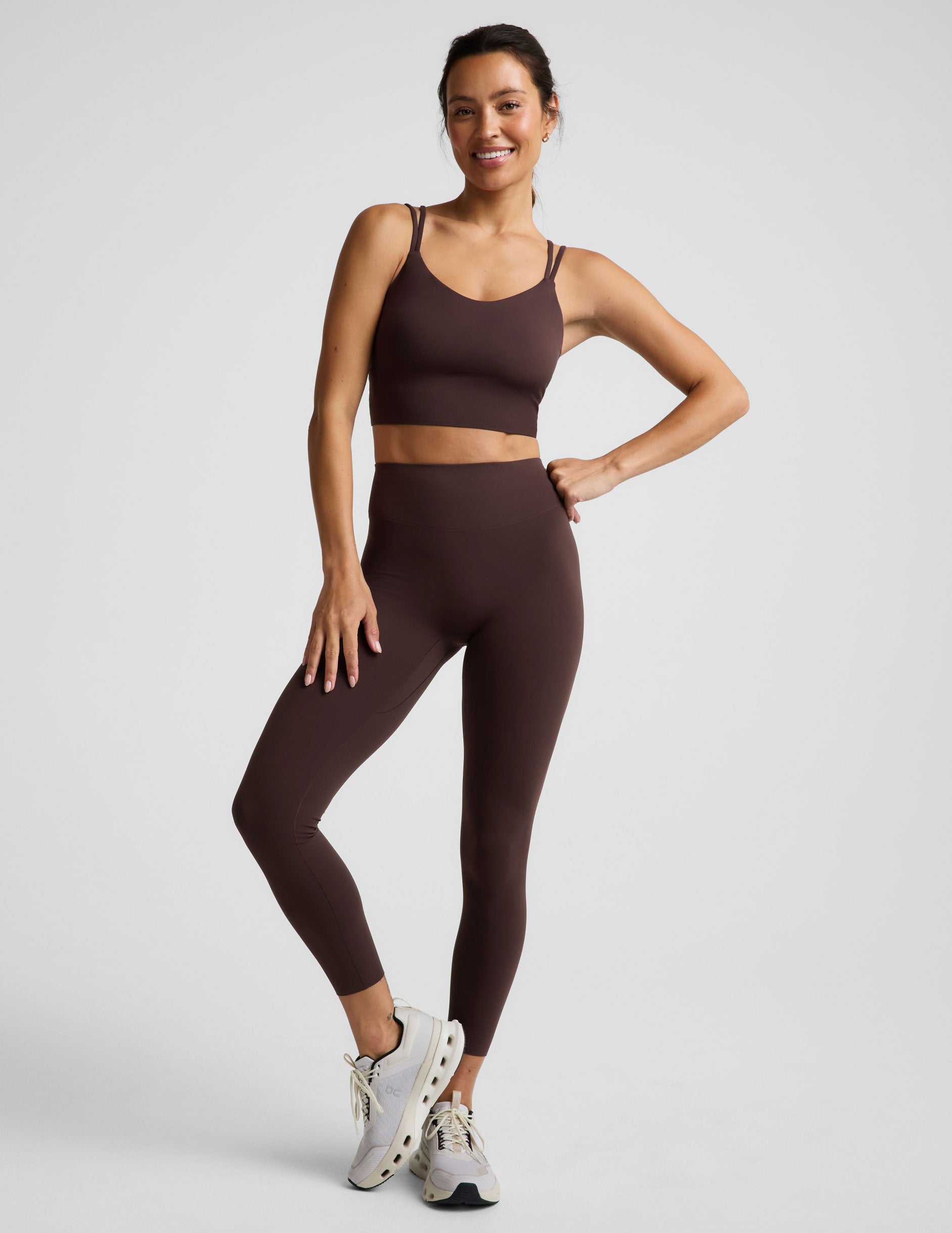glowzone™ High Waisted Midi Legging - Cocoa Plum