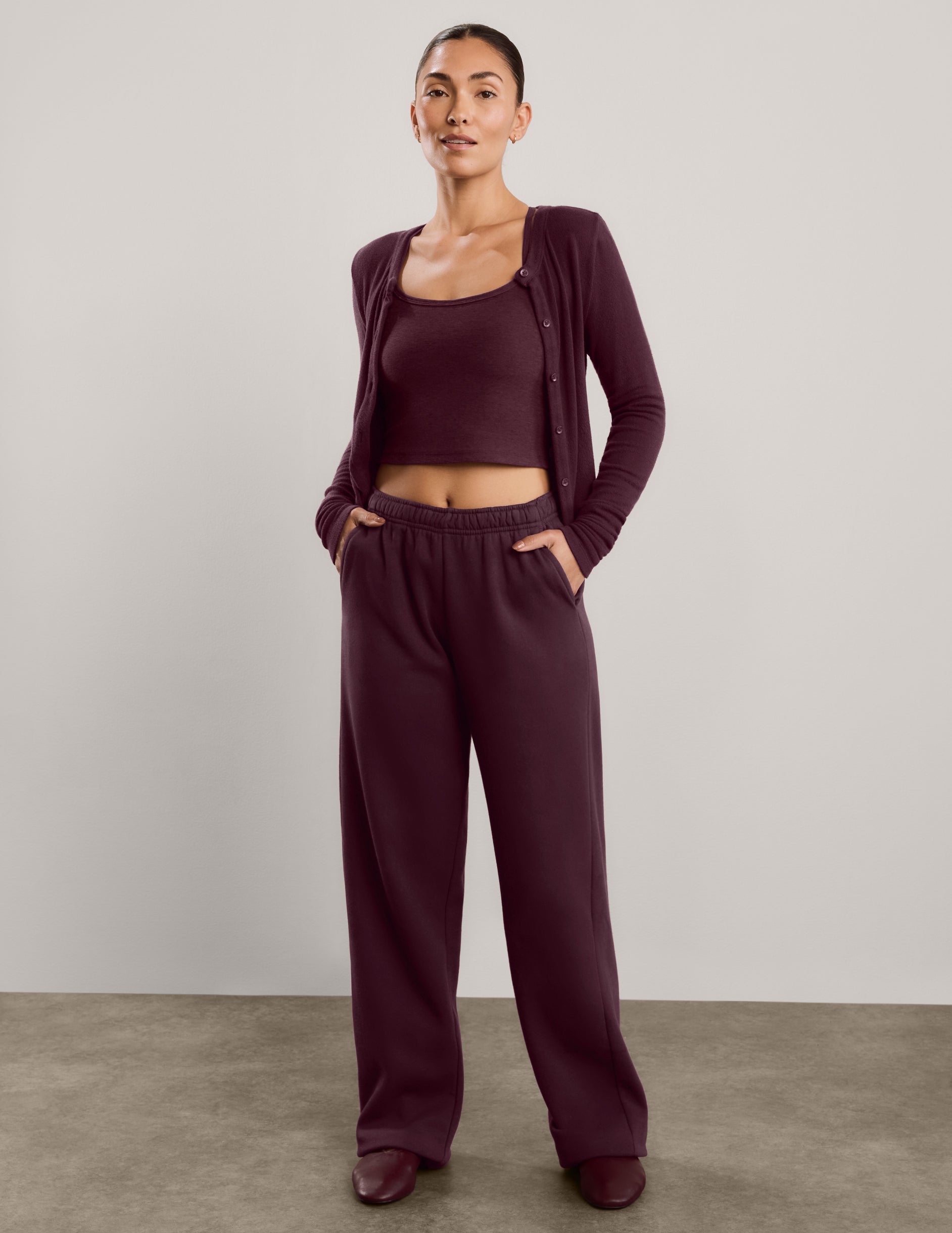 LuxeFleece 2.0™ Straight Leg Sweatpant 29" - Cabernet
