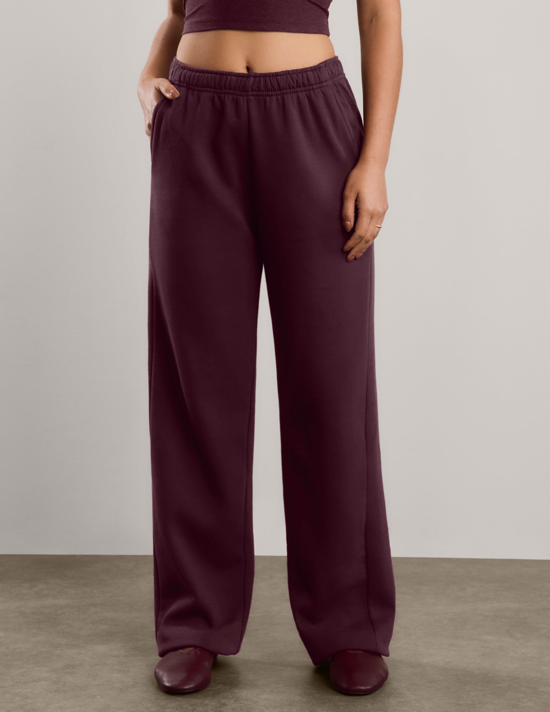 LuxeFleece 2.0™ Straight Leg Sweatpant 29" - Cabernet