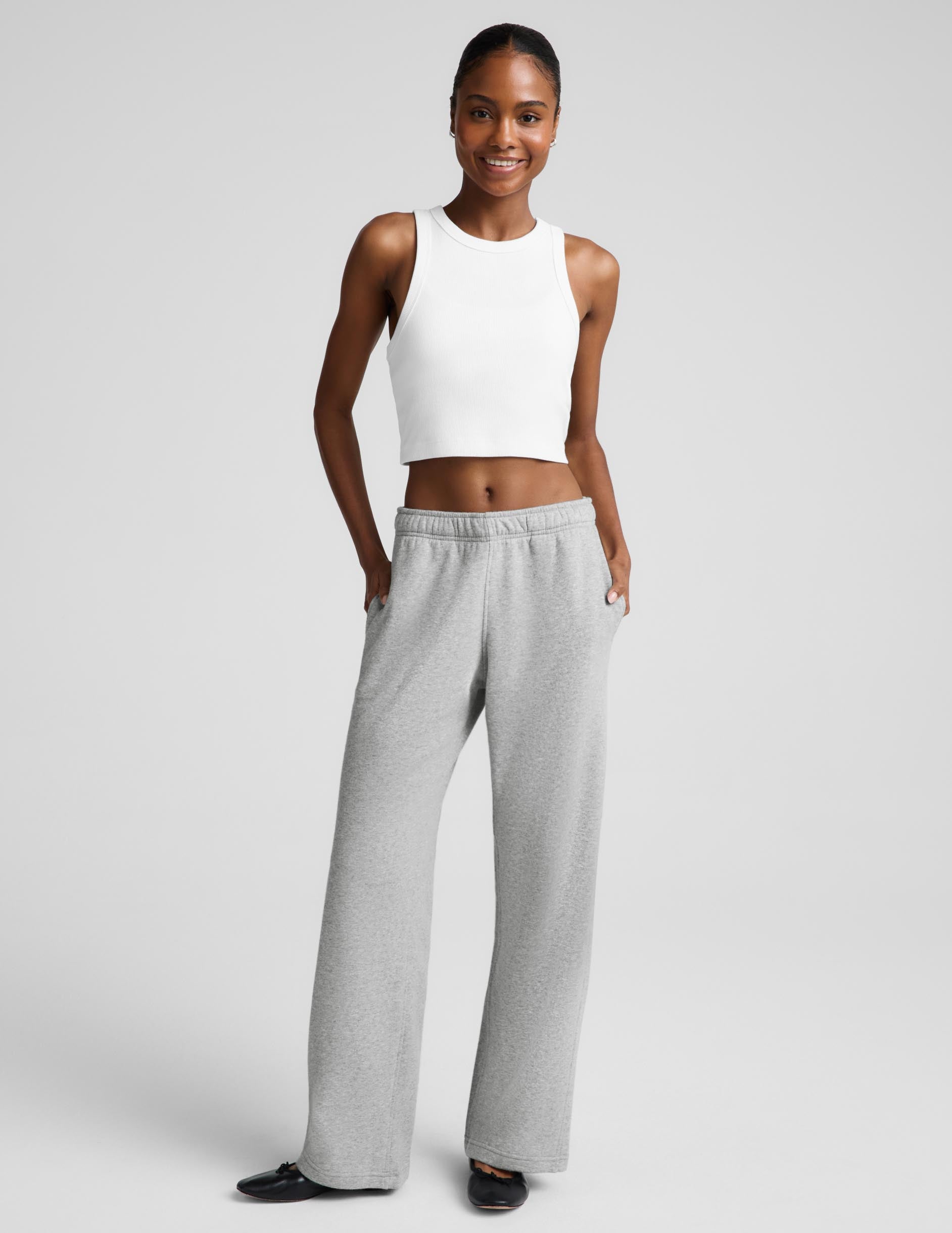 LuxeFleece 2.0™ Straight Leg Sweatpant 29" - Heather Gray