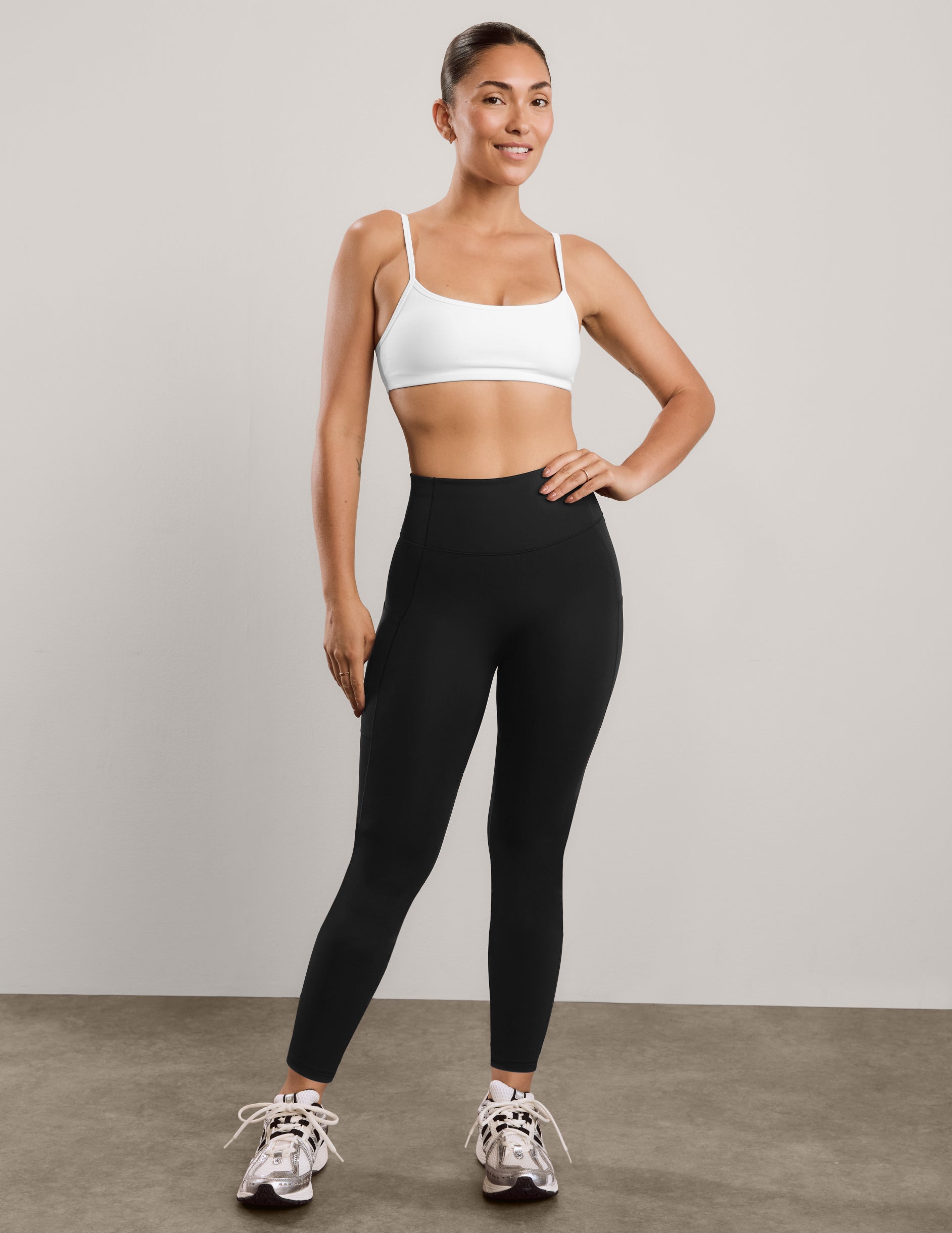 Pacer Fleece-Backed Pocket Legging - Black