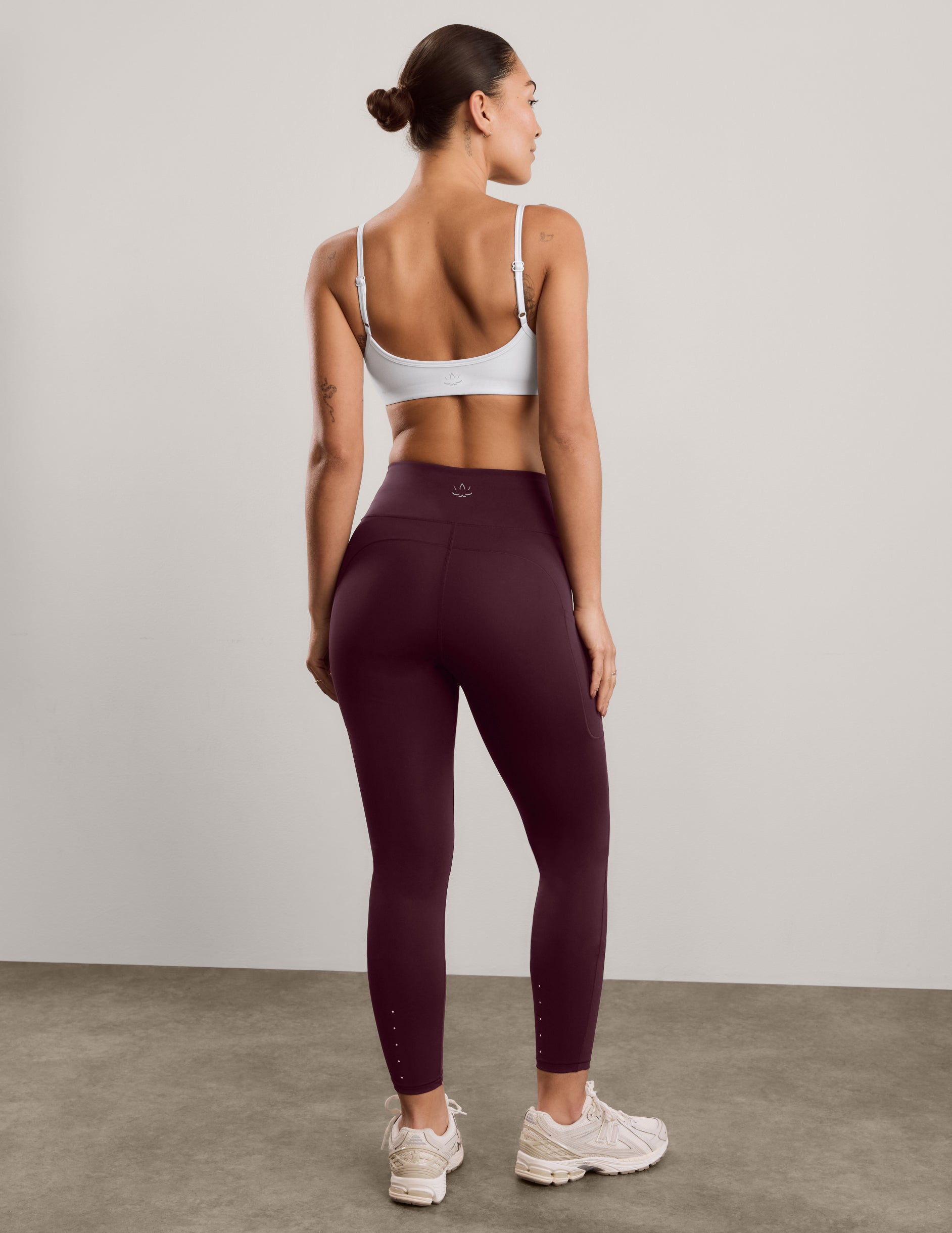 Pacer Fleece-Backed Pocket Legging - Cabernet