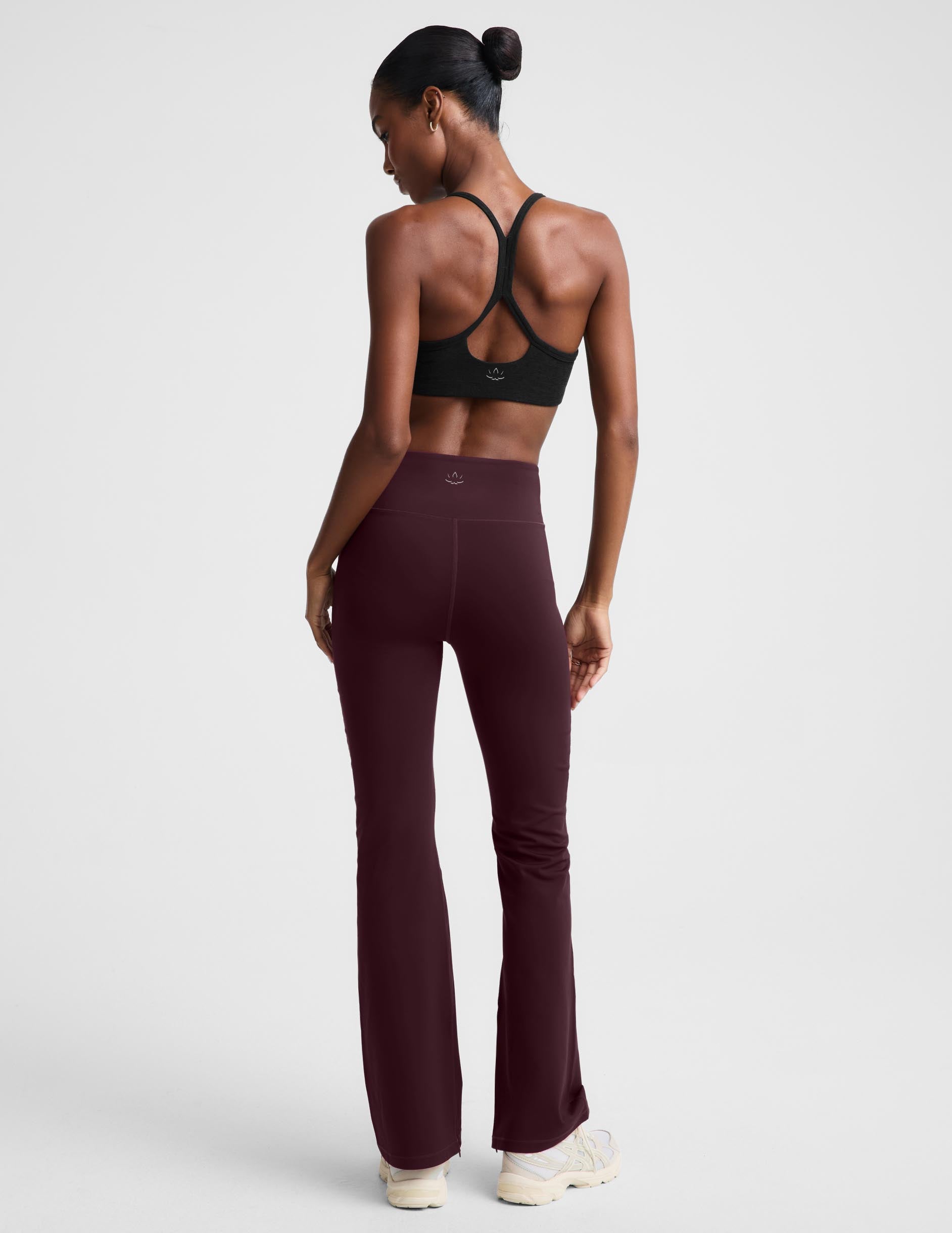 Pacer Fleece-Backed Split Hem Flare Pant - Cabernet
