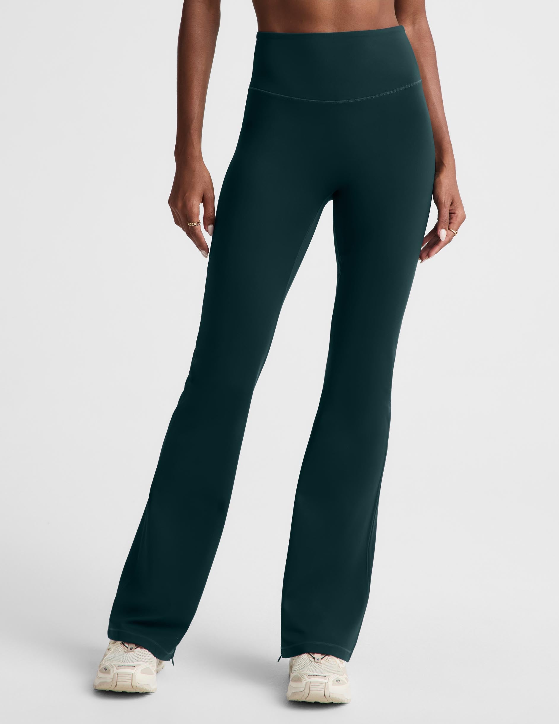 Pacer Fleece-Backed Split Hem Flare Pant - Dark Ivy