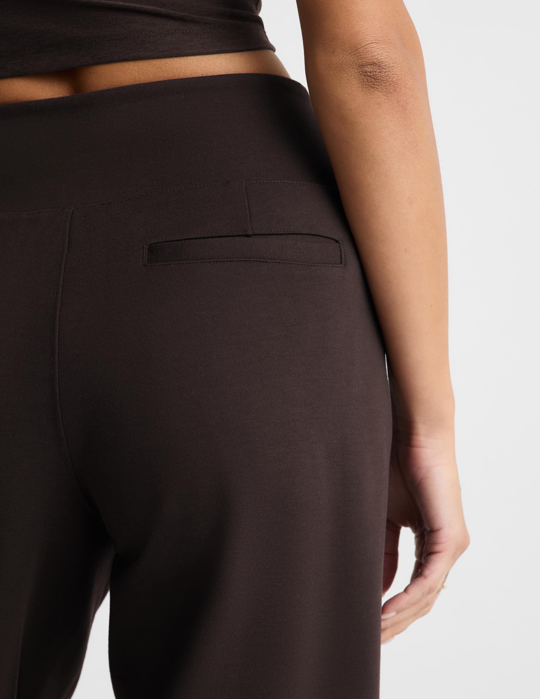Ponte Straight Leg Pant 31" - Dark Chocolate