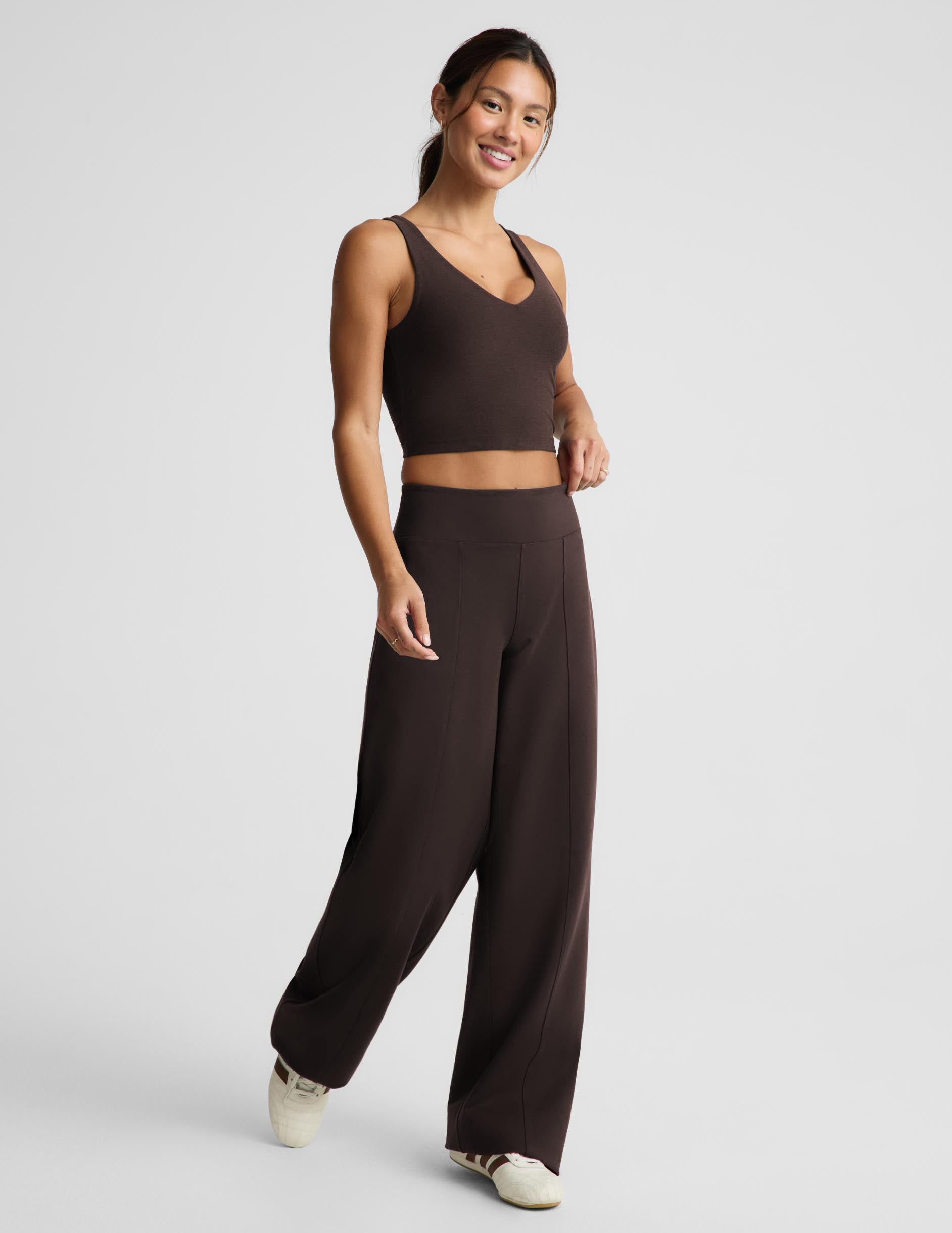 Ponte Straight Leg Pant 31" - Dark Chocolate