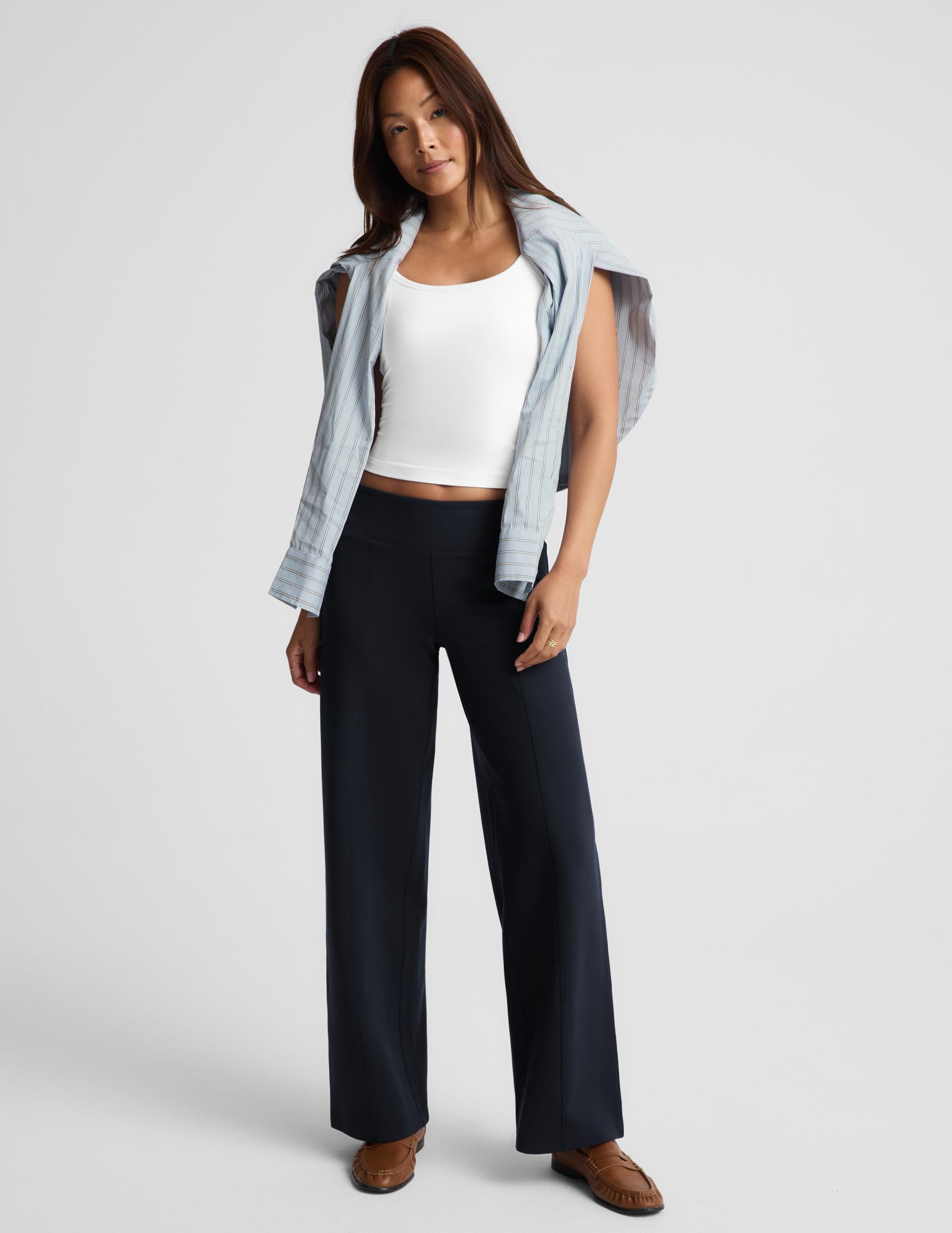Ponte Straight Leg Pant 31" - Darkest Navy