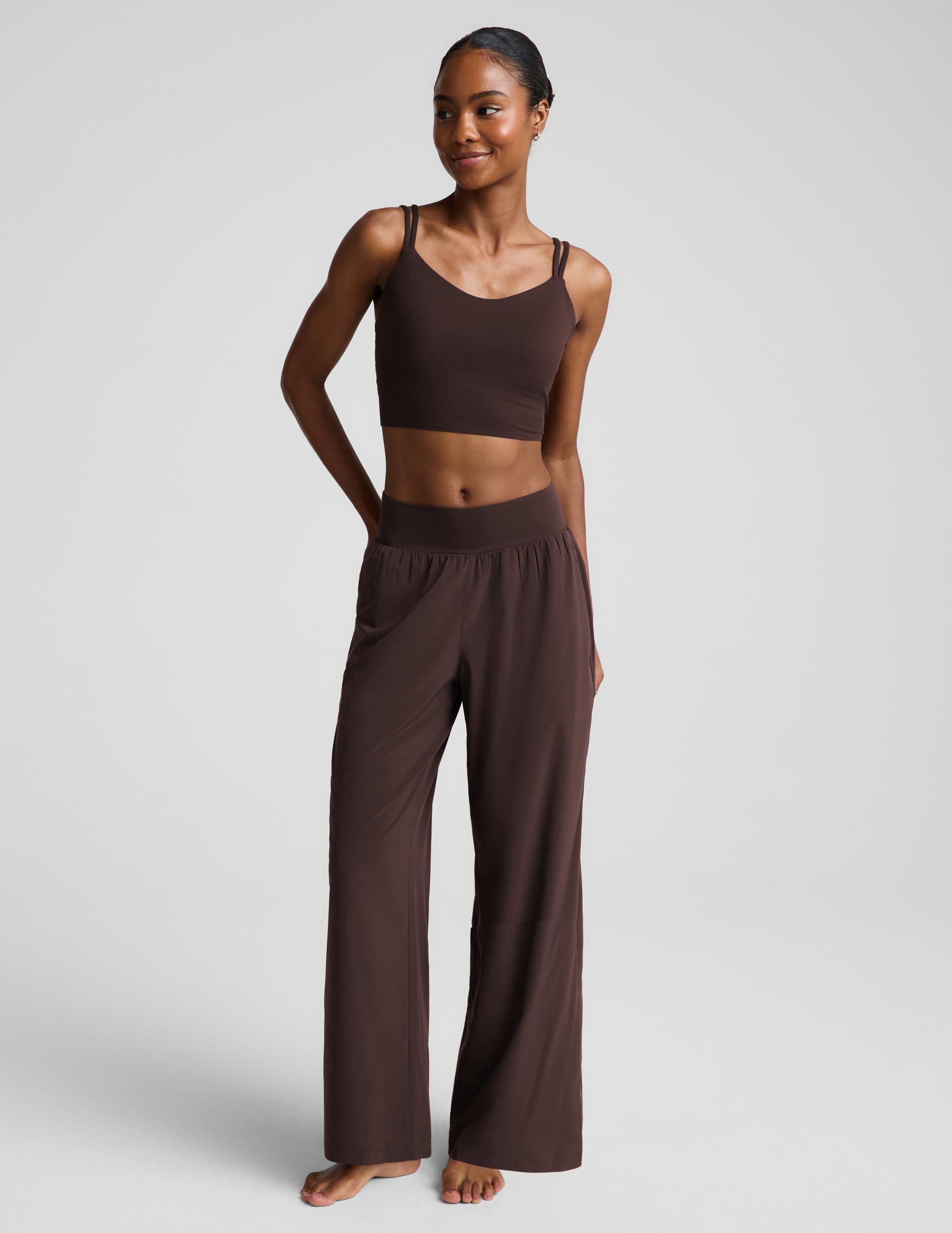 glowzone™ Hybrid Straight Leg Pant 29" - Cocoa Plum