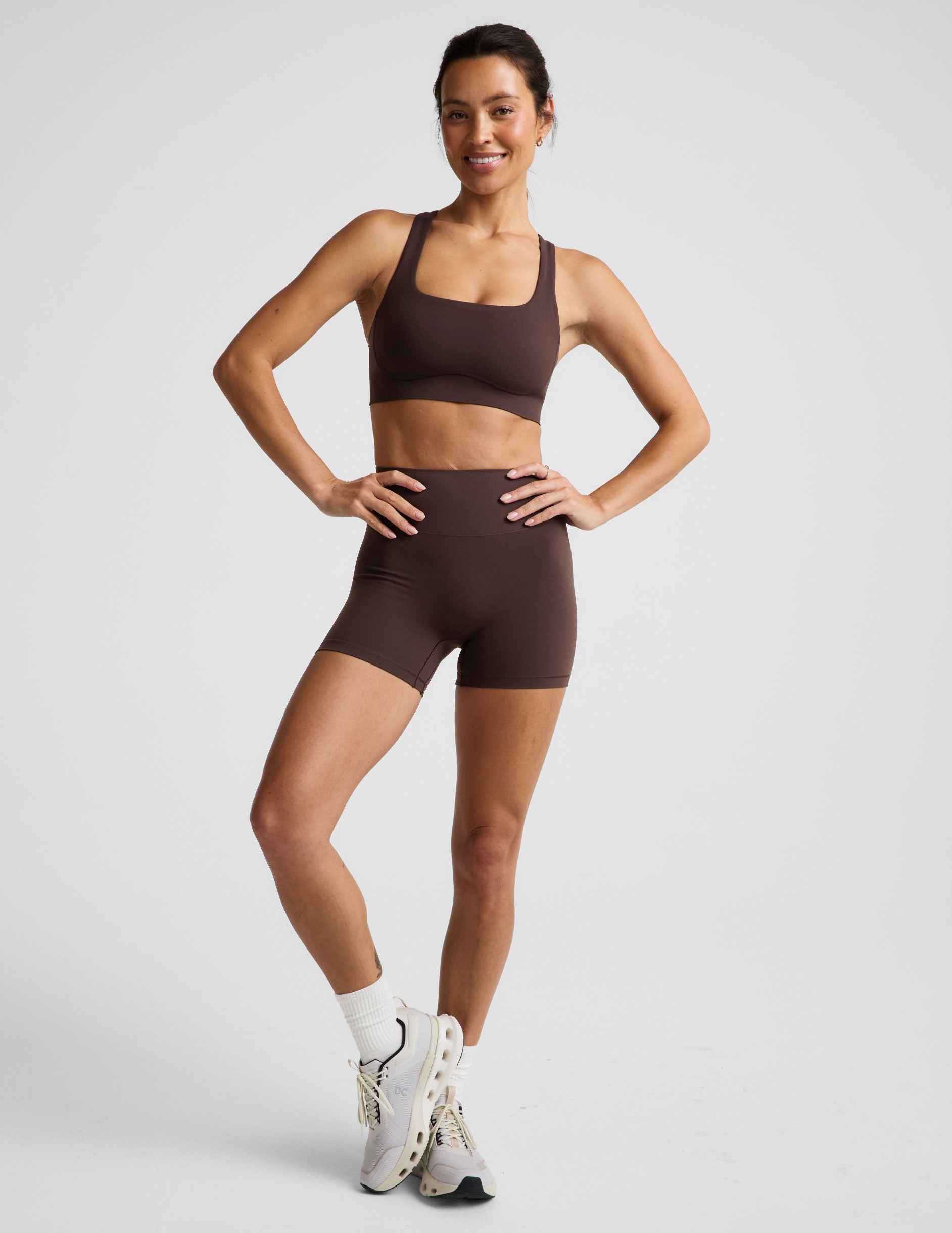 glowzone™ 4" Biker Short - Cocoa Plum