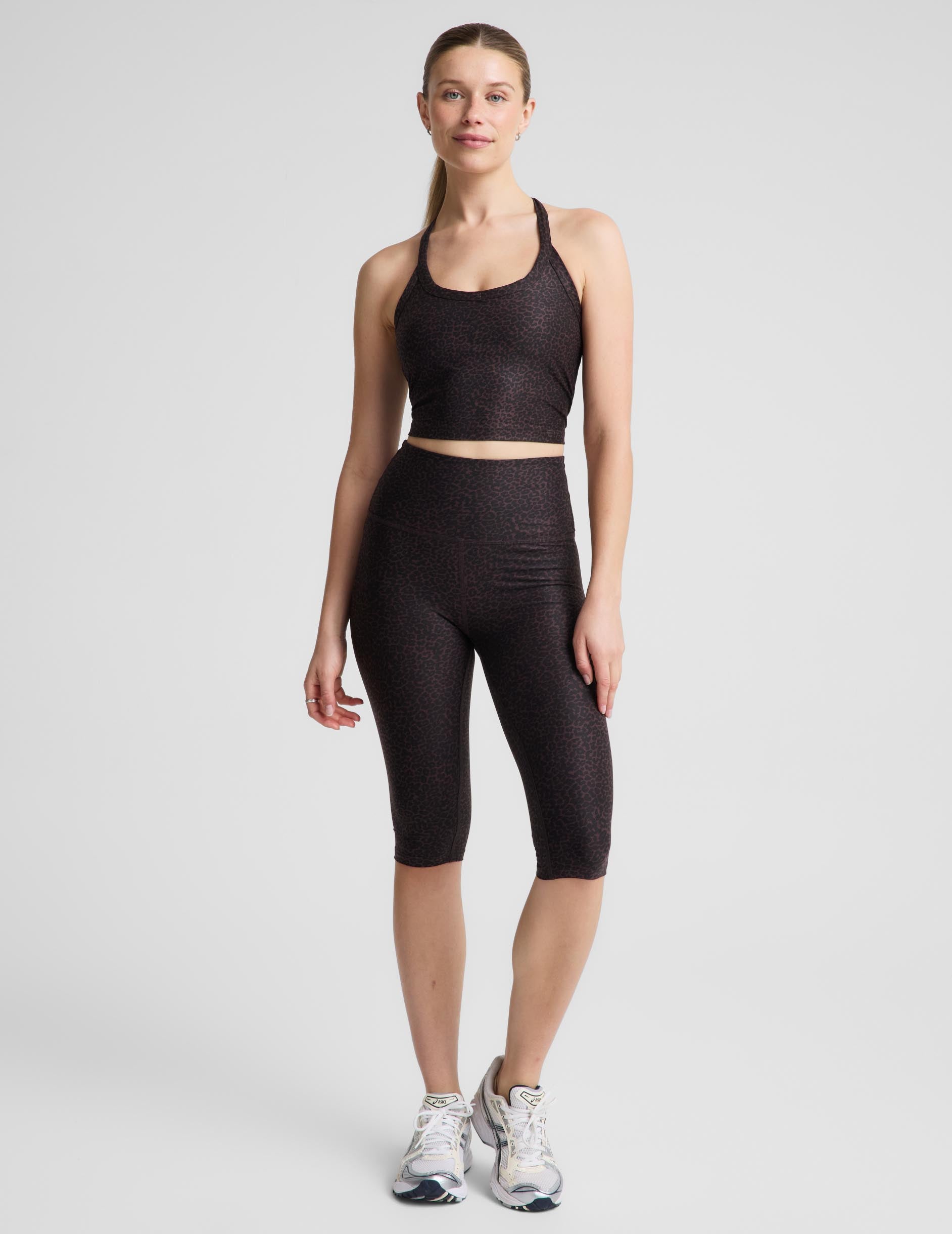 Cocoa Plum Leopard SoftMark High Waisted Pedal Pusher Legging - Cocoa Plum Leopard