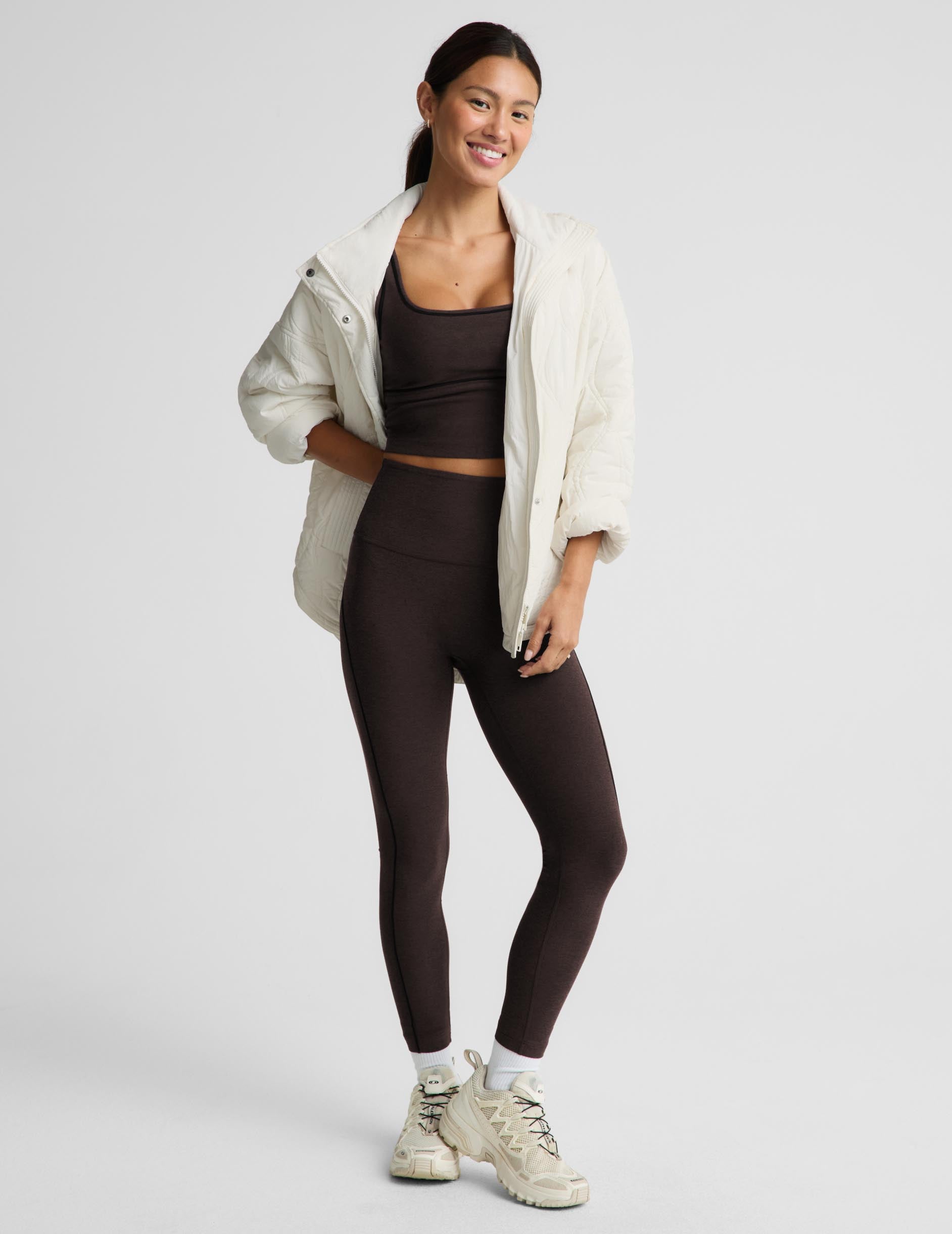 Spacedye™ Dynamic High Waisted Legging - Dark Chocolate Heather