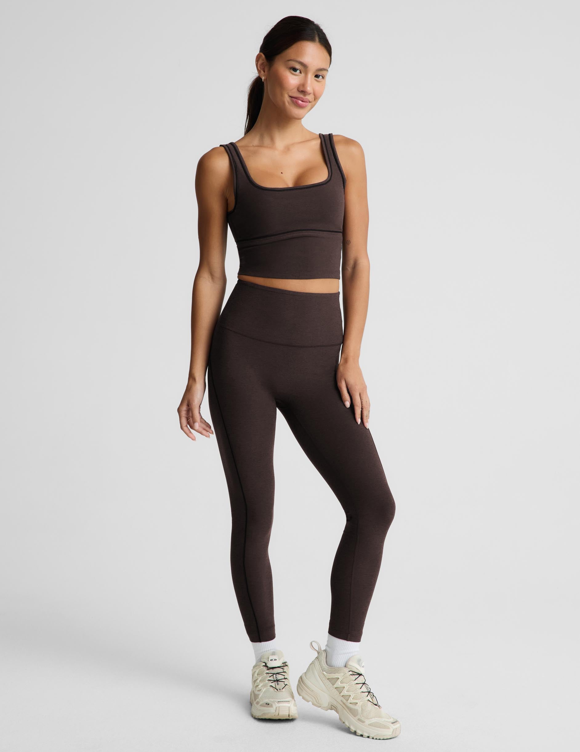 Spacedye™ Dynamic High Waisted Legging - Dark Chocolate Heather