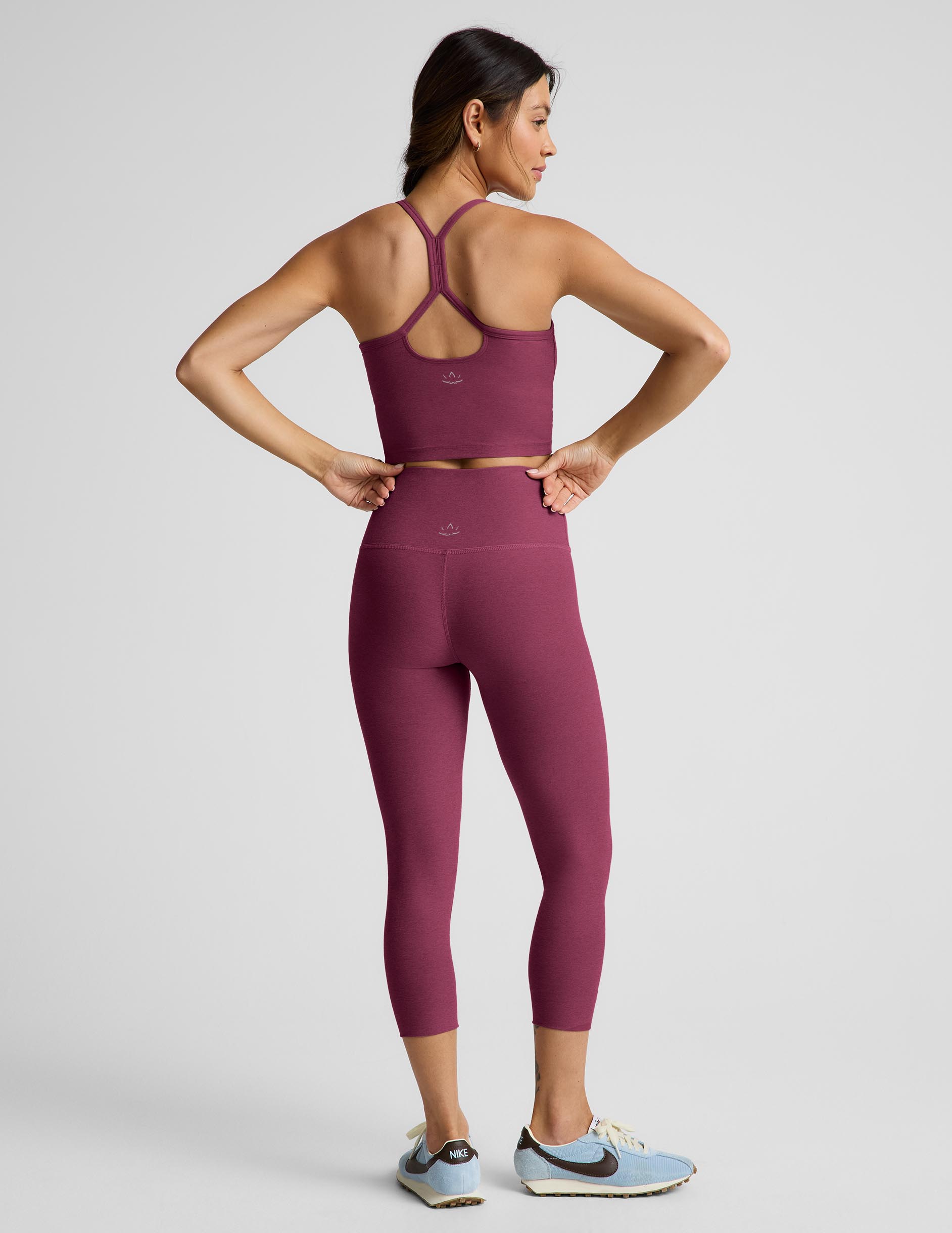 Spacedye™ Walk And Talk High Waisted Capri Legging 20.5" - Pomegranate Heather