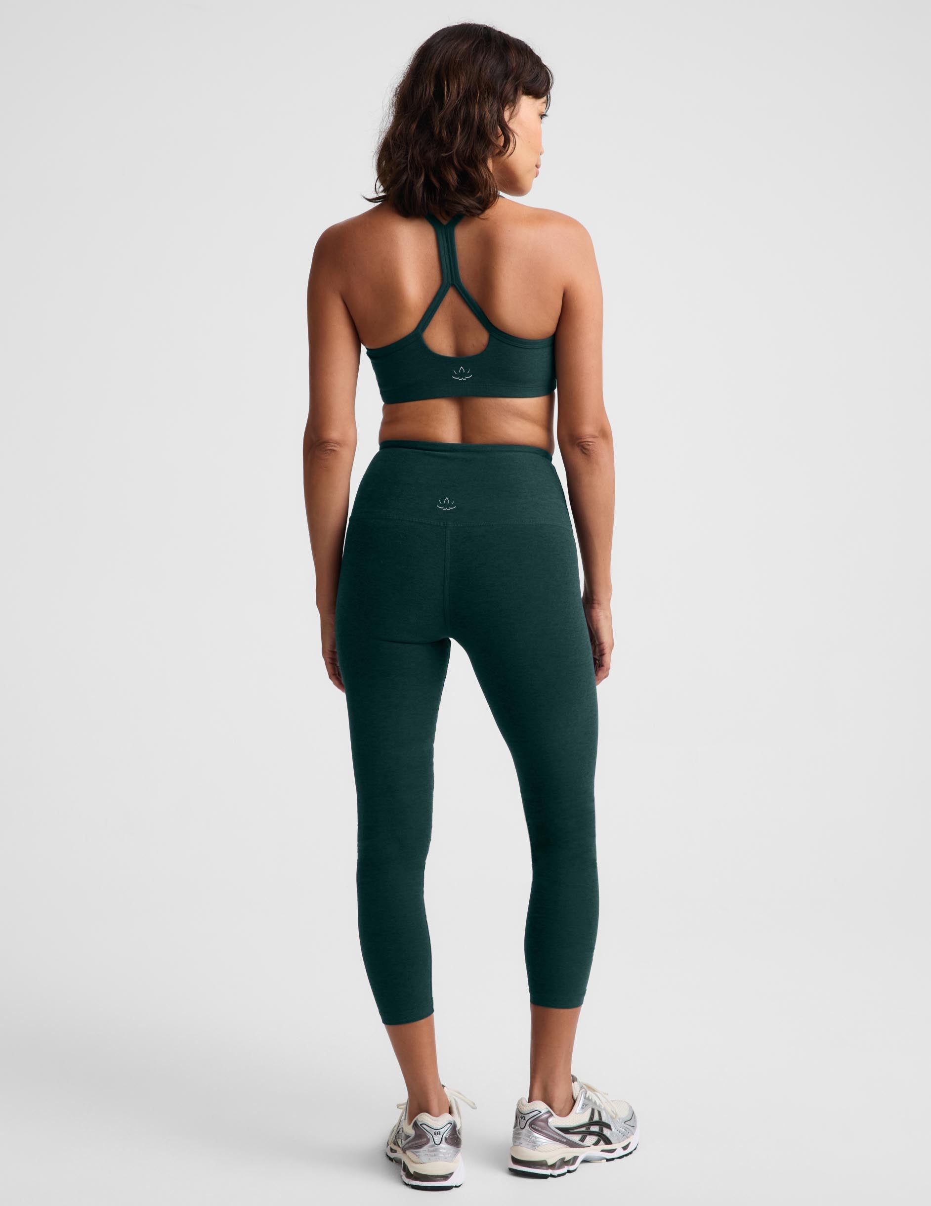 Spacedye™ Walk And Talk High Waisted Capri Legging 20.5" - Dark Ivy Heather