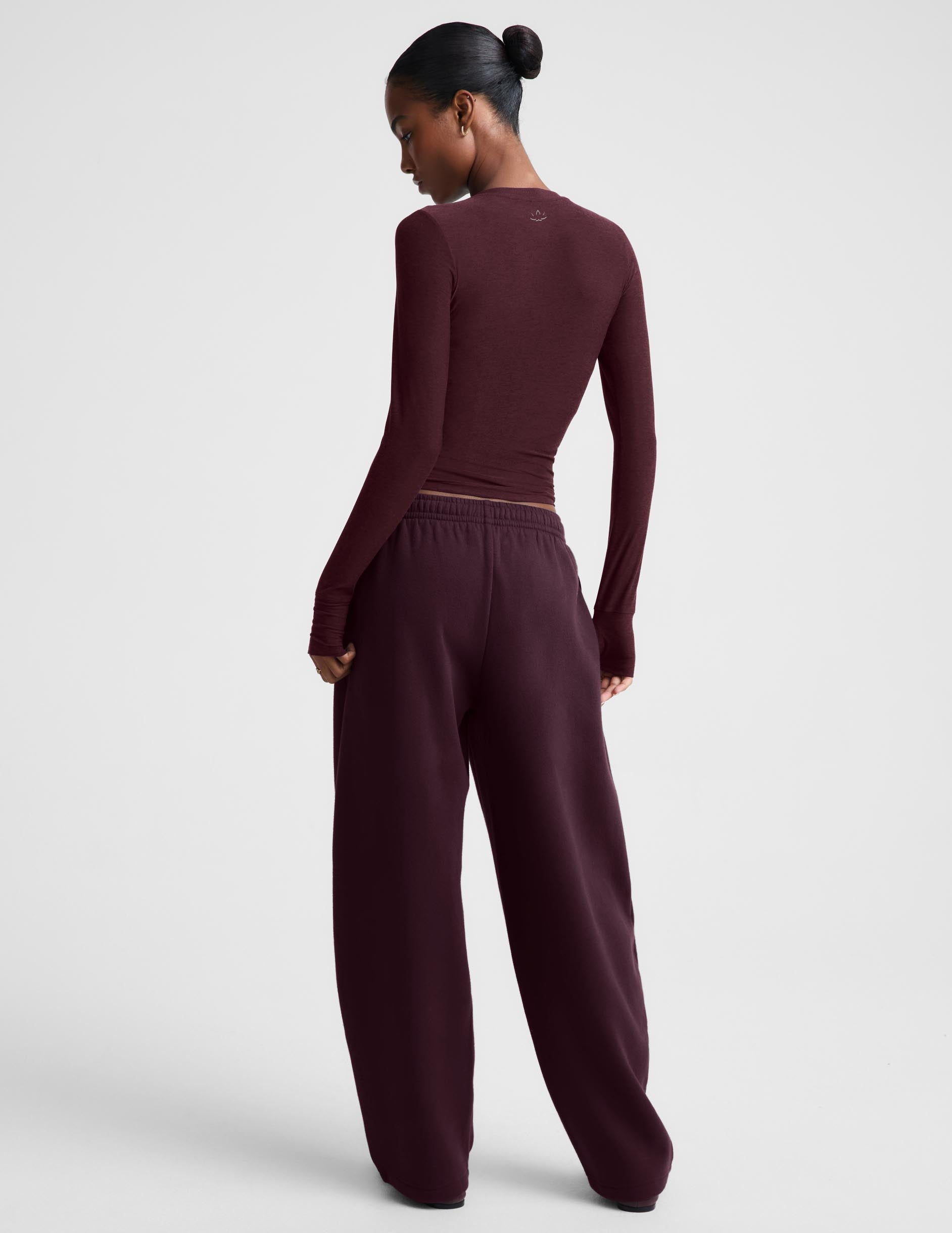 LuxeFleece 2.0™ Barrel Leg Sweatpant - Cabernet