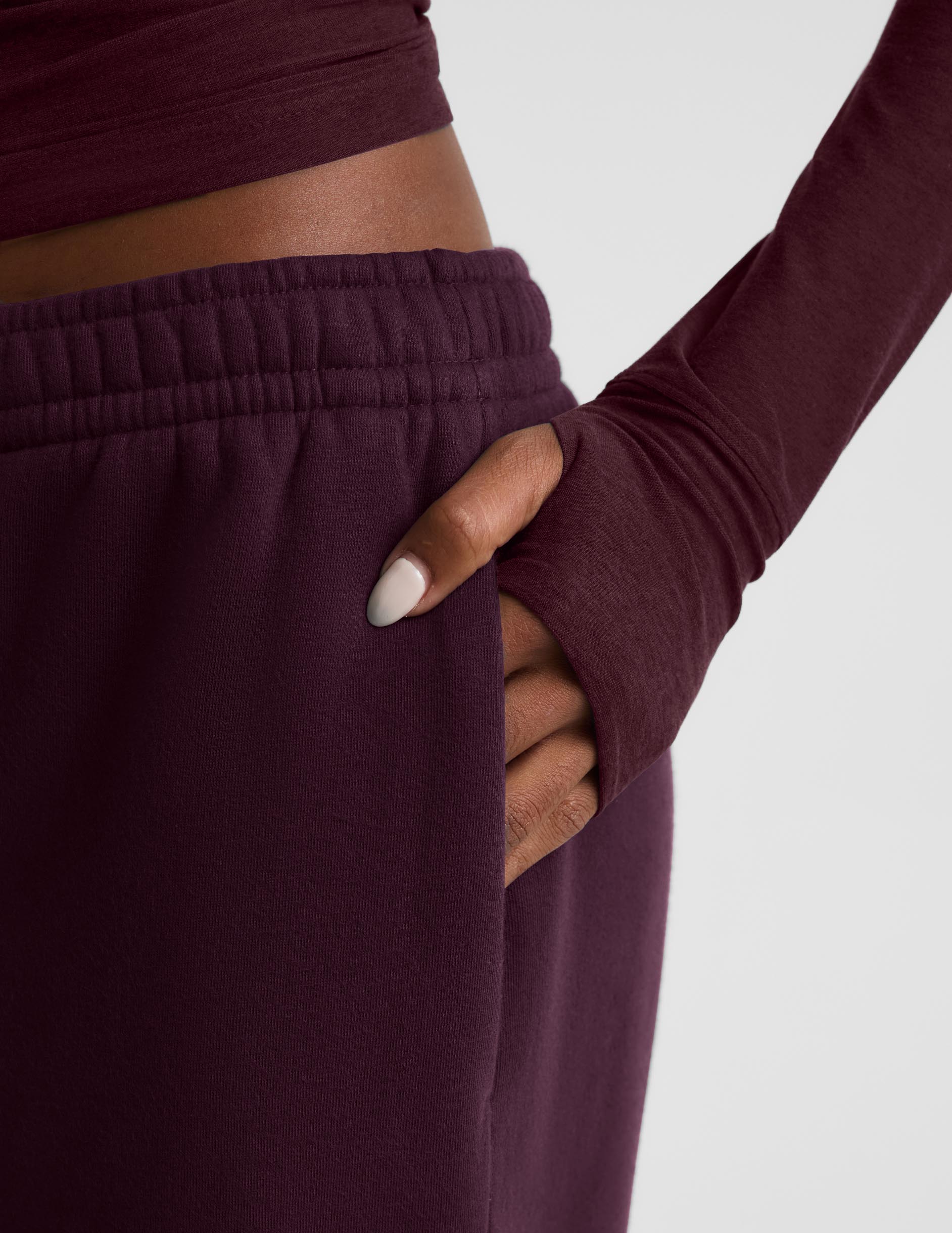 LuxeFleece 2.0™ Barrel Leg Sweatpant - Cabernet