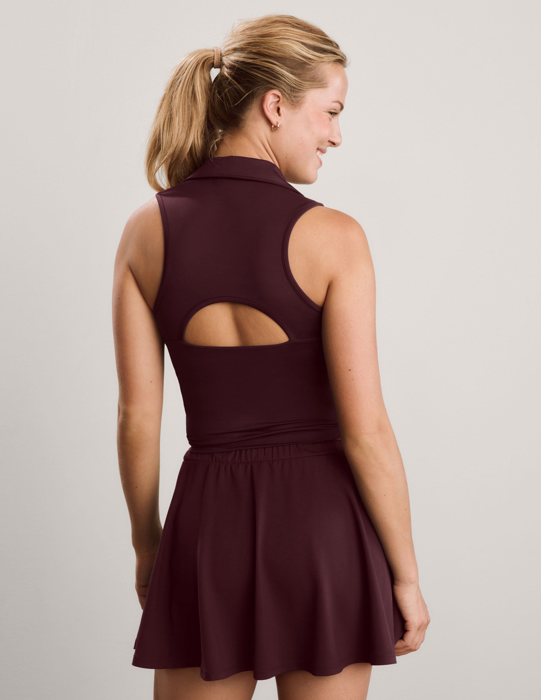 Sport Active Polo Tank - Cabernet