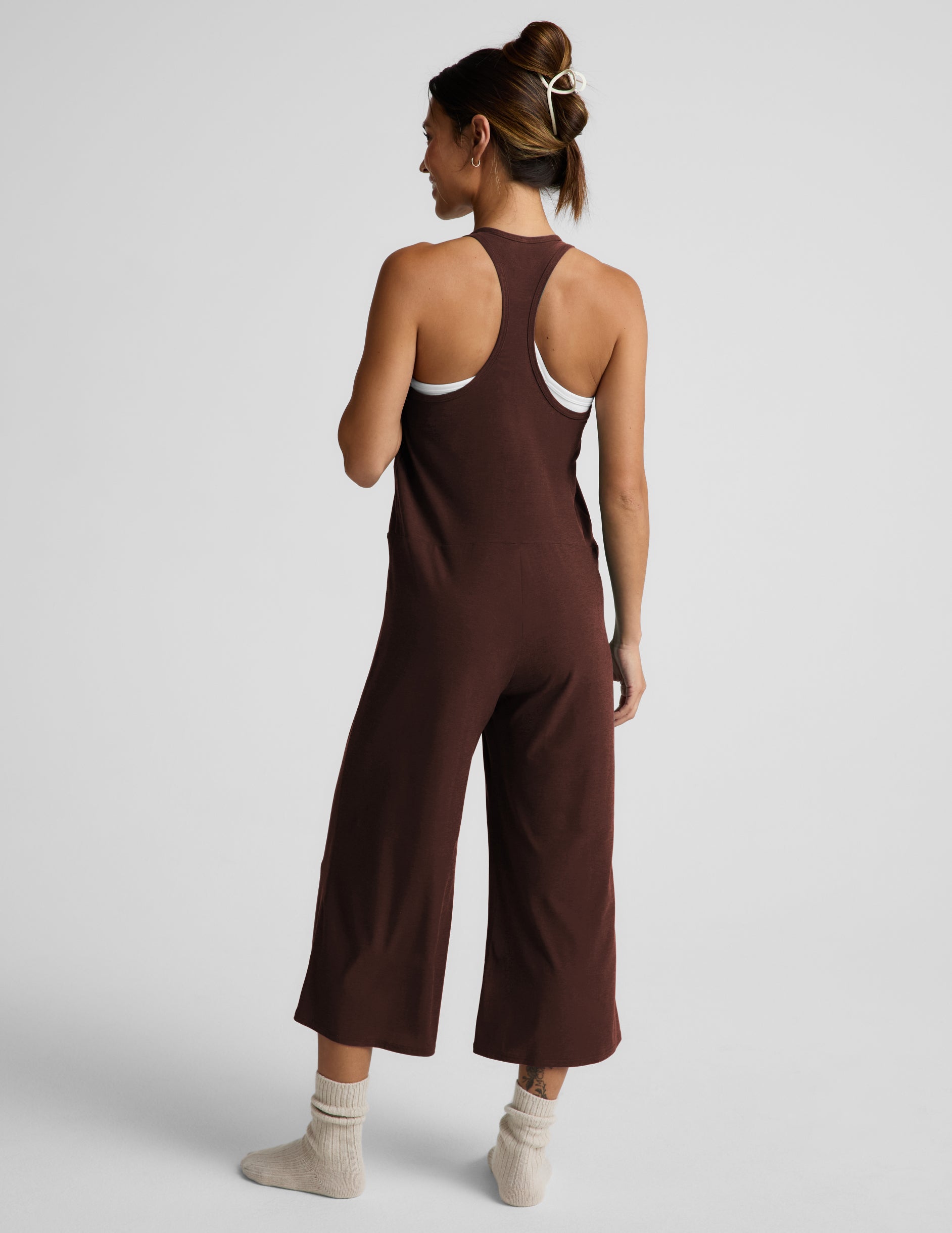 Featherweight Hang Loose Jumpsuit - Iced Mocha Heather