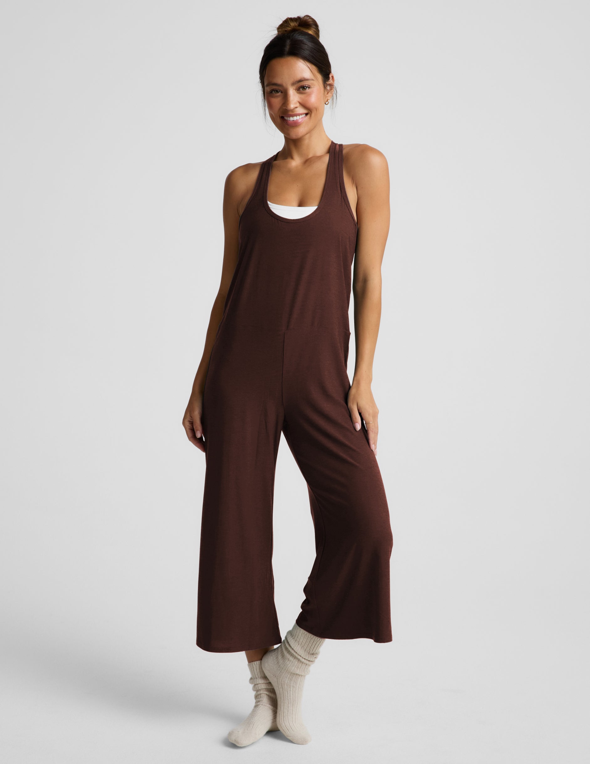 Featherweight Hang Loose Jumpsuit - Iced Mocha Heather