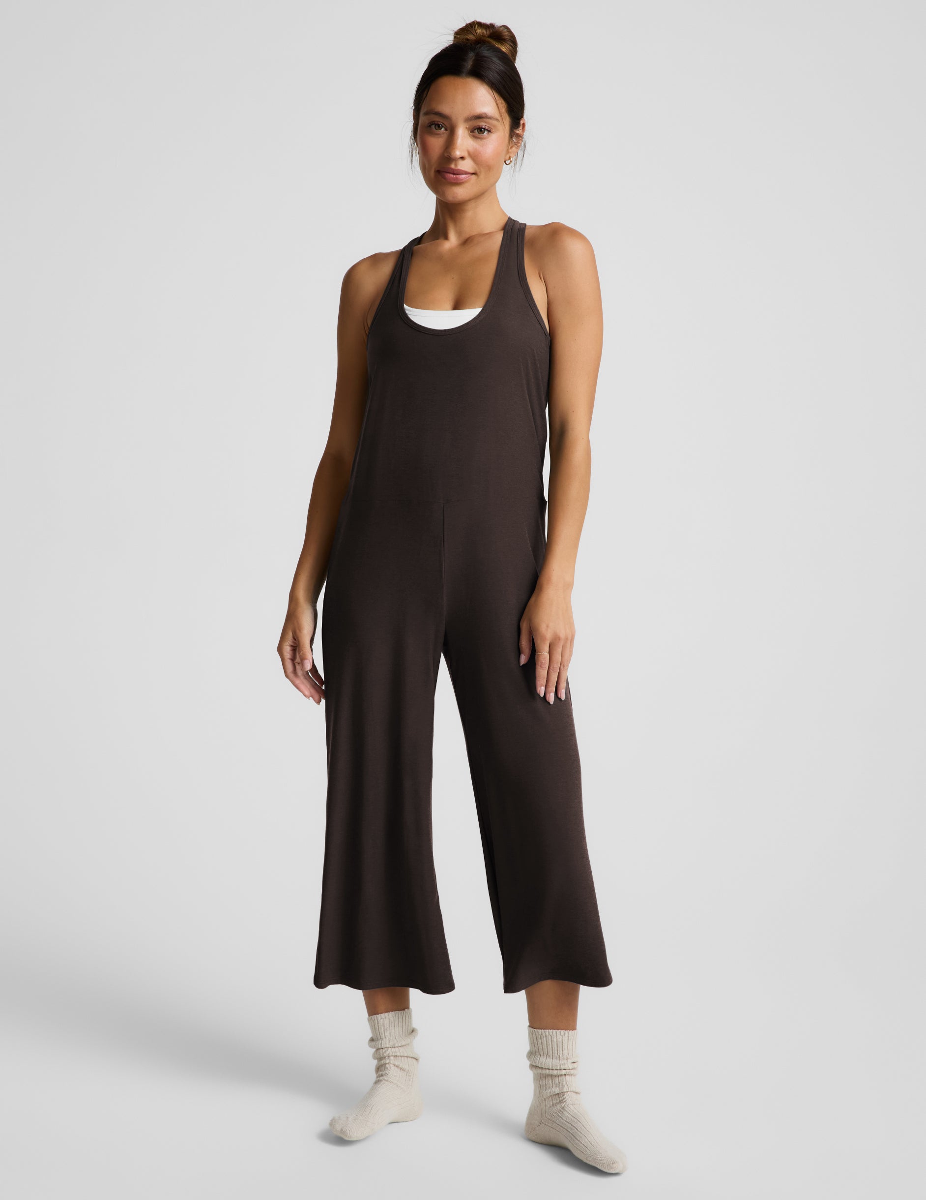 Featherweight Hang Loose Jumpsuit - Dark Chocolate Heather